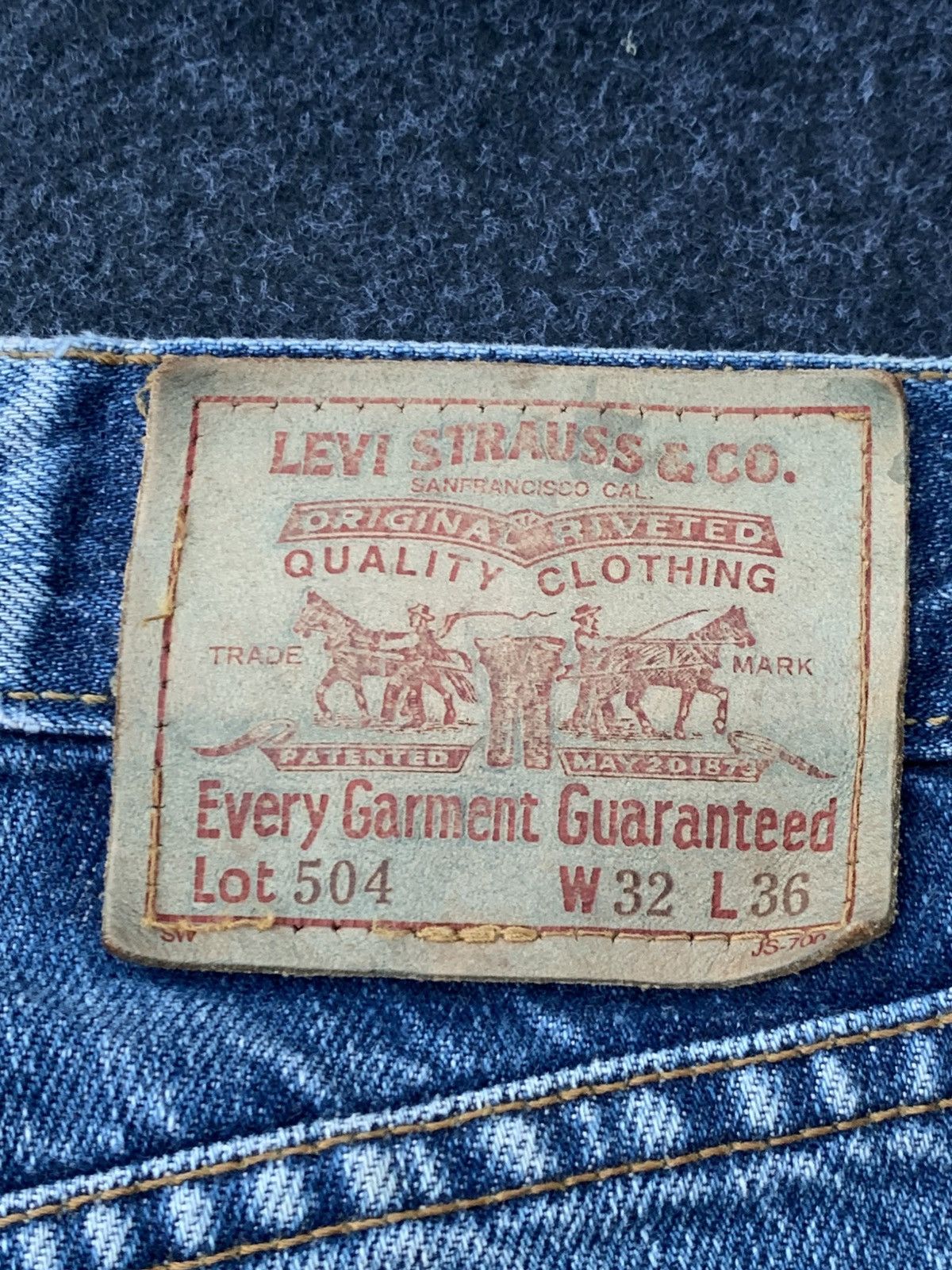 Levi's Vintage baggy Levi's 504 selvedge. Size US 32 / EU 48 - 3 Thumbnail