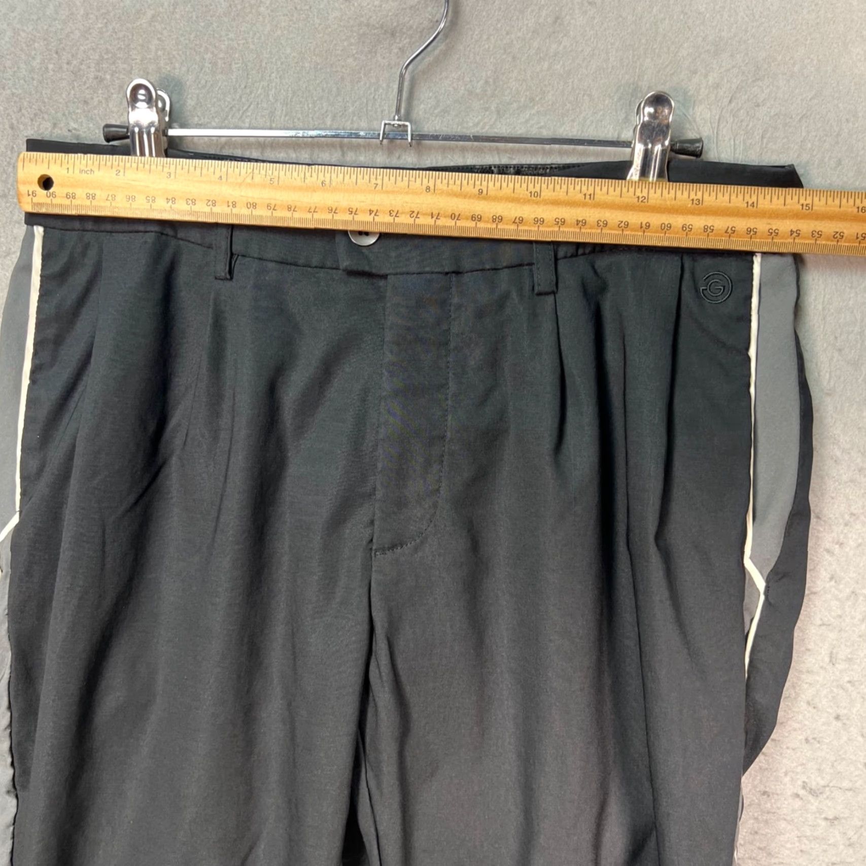 Galvin Green Galvin Green Mens Pants Size 30 Black Chino w/ Contrast Side Stripes Dress Trousers Slim Fit 30in Inseam Mens Size US 30 / EU 46 - 5 Thumbnail