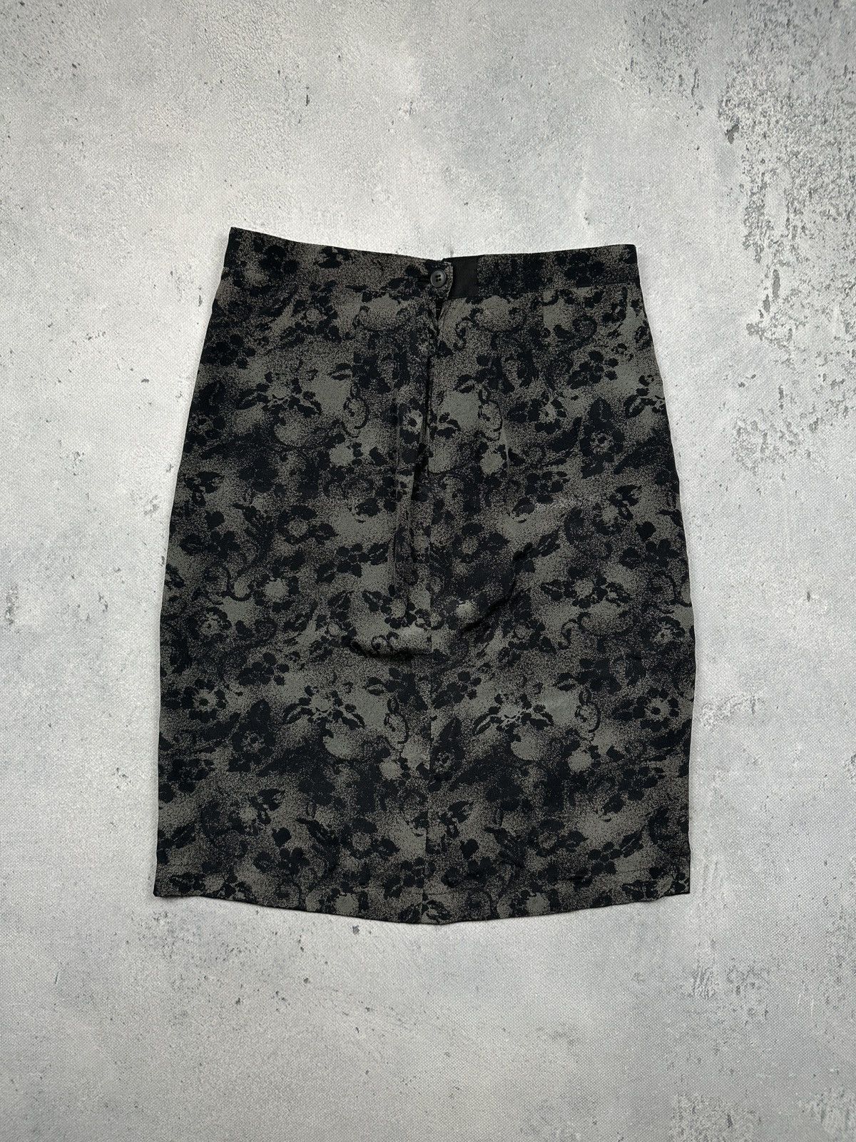 Vintage Mariella Burani Silk Pencil Skirt Abstract Floral Jacquard Size 32" / US 10 / IT 46 - 5 Thumbnail
