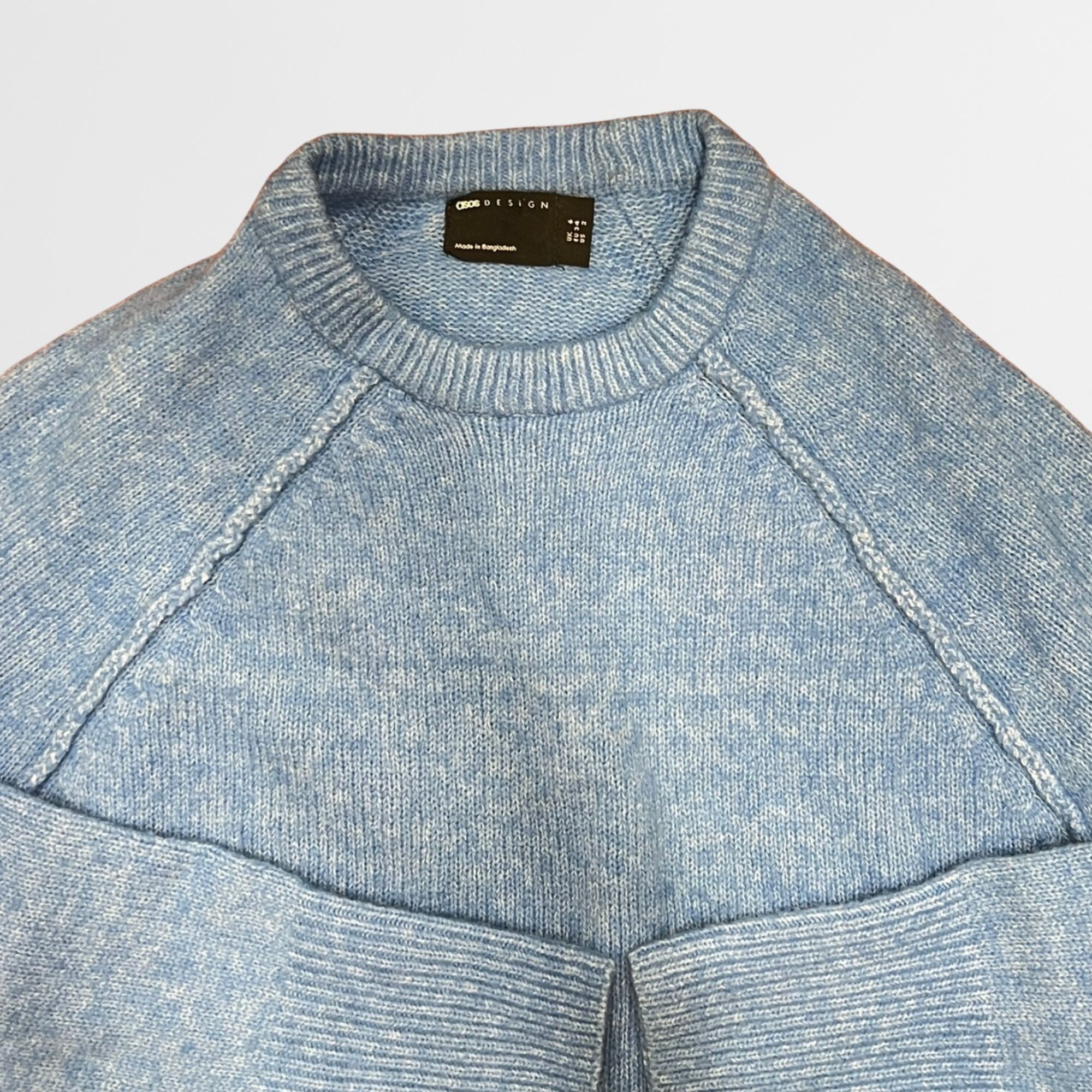 Asos Asos Design Sweater- Blue knit crewneck Size XS / US 0-2 / IT 36-38 - 4 Thumbnail