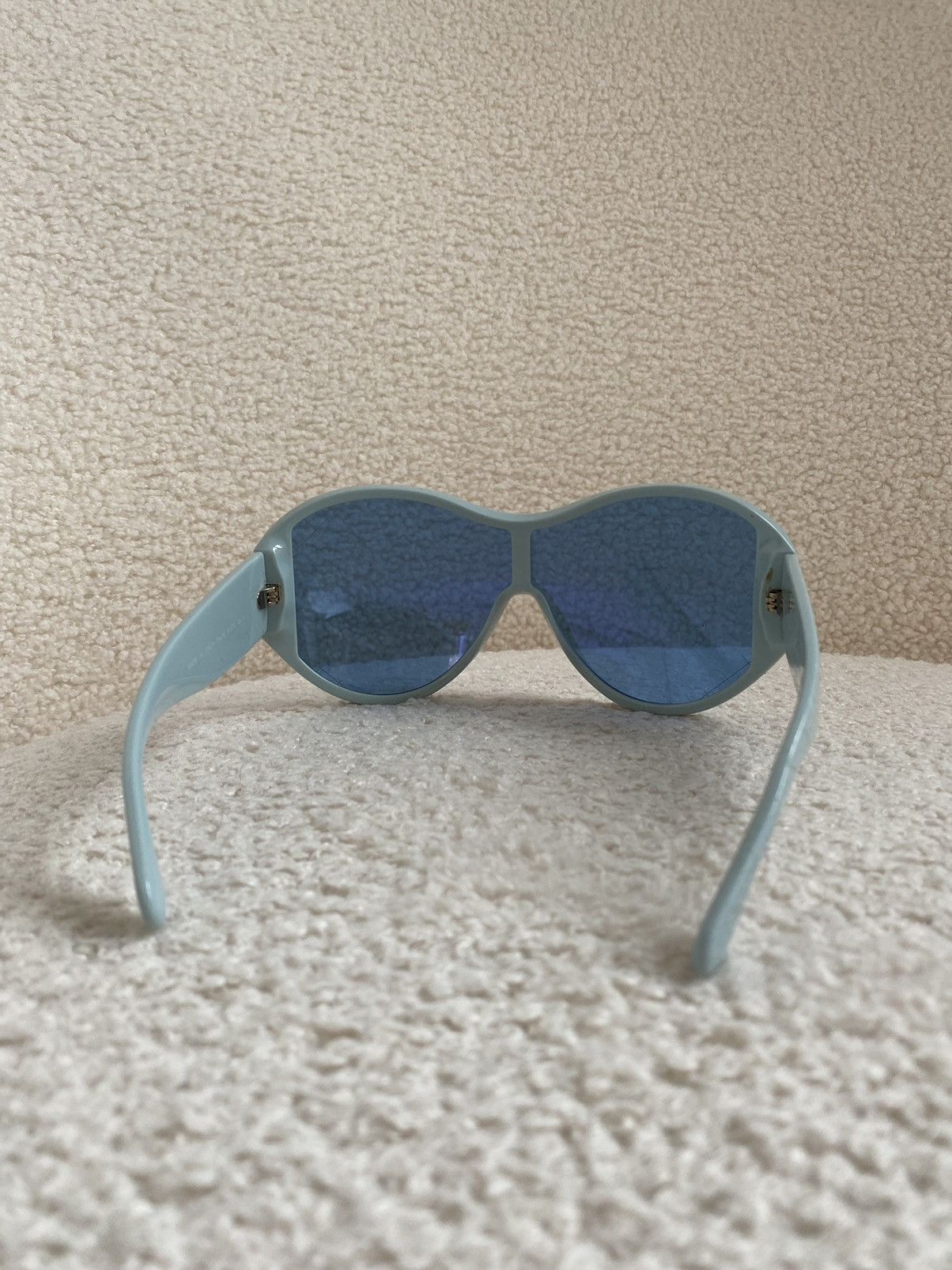 Chanel × Designer Chanel CC Ski Shield Sunglasses Turquoise Baby Blue mirror Size ONE SIZE - 7 Thumbnail