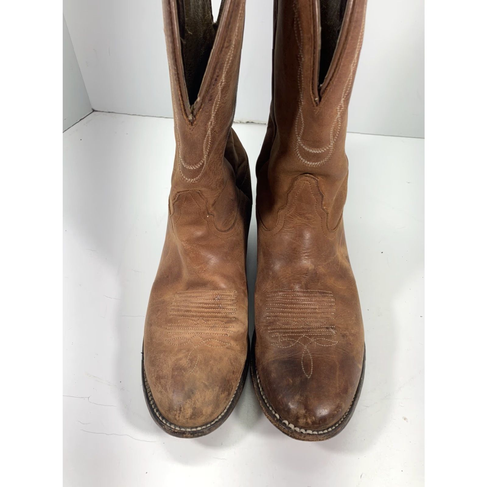 Tony Lama Tony Lama Boots Women 7.5 B Brown Leather 12 Inch Western Rodeo Style 1750 Boots Women Brown Leather 12 Inch Western Rodeo Tony Lama Size US 8 / IT 38 - 2 Thumbnail
