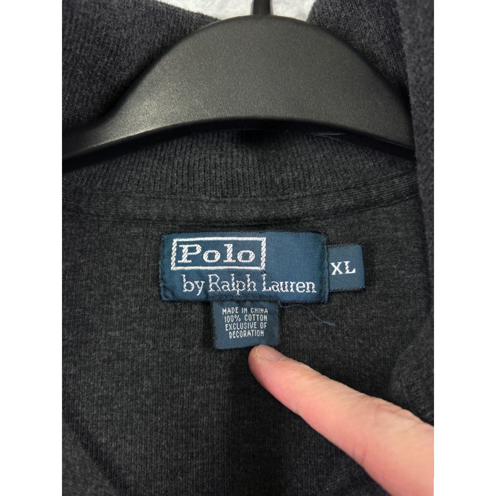 Polo Ralph Lauren Polo Ralph Lauren Sweater Mens XL Gray Mock Neck 1/4 Zip 100% Cotton Polo Ralph Lauren Size US XL / EU 56 / 4 - 4 Thumbnail