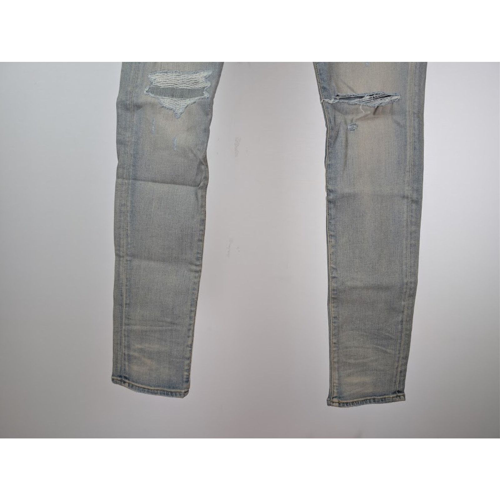 Amiri o1rshd1 Varsity Eagle Logo Skinny Jeans in Antique Indigo 33 Size US 33 - 4 Thumbnail