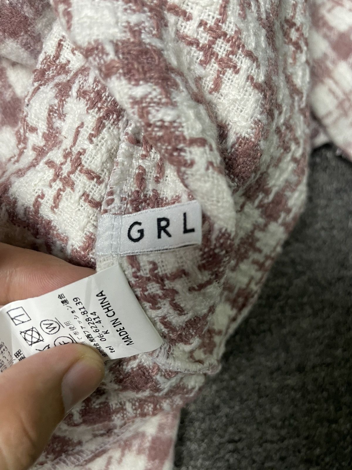Japanese Brand × Vintage GRL Japanese Brand Plaid Wool Button Up Shirt (84) Size US L / EU 52-54 / 3 - 8 Thumbnail