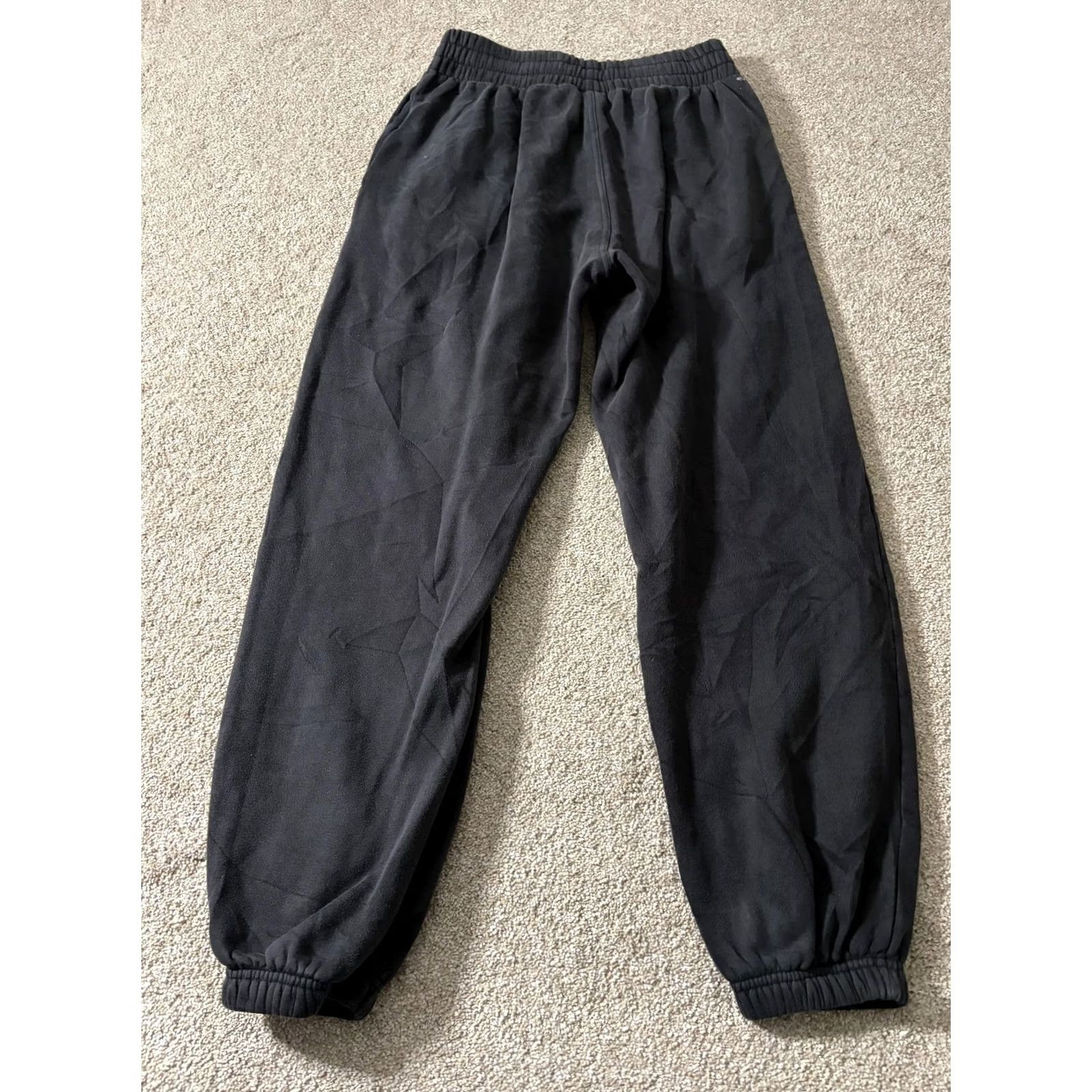 Adidas Adidas Originals Sweatpants Womens Small Black Fleece Joggers Trefoil Logo Size 28" / US 6 / IT 42 - 7 Thumbnail