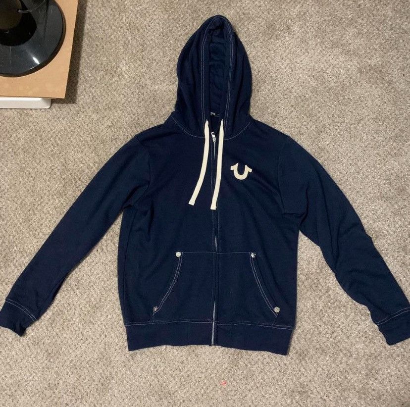 True Religion True Religion navy Buddha Zip-Up Hoodie Size US L / EU 52-54 / 3 - 1 Thumbnail