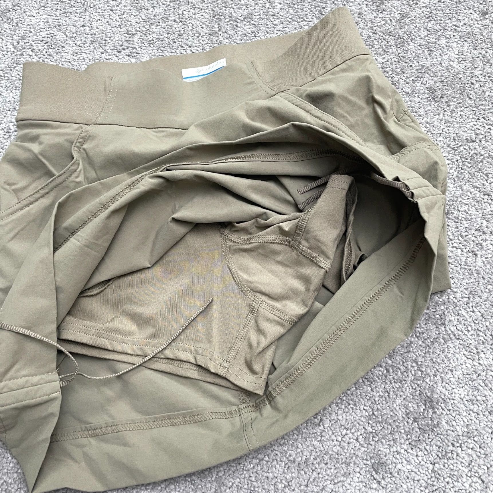 Vintage Columbia Skort Women Small Brown Nylon Spandex Pockets Active Casual Travel Short-Length 28in Waist Size 28" / US 6 / IT 42 - 5 Thumbnail