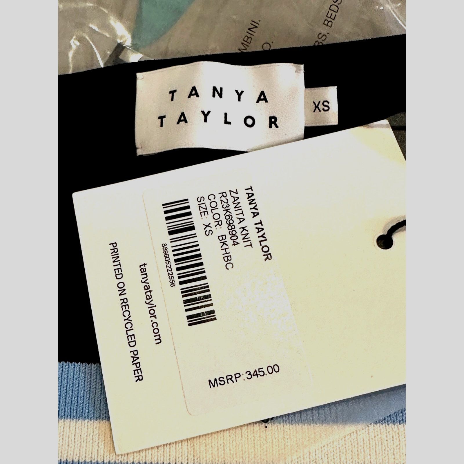 Tanya Taylor Tanya Taylor Zanita Stretch Top Black Horizon Blue Chalk XS Size XS / US 0-2 / IT 36-38 - 15 Thumbnail