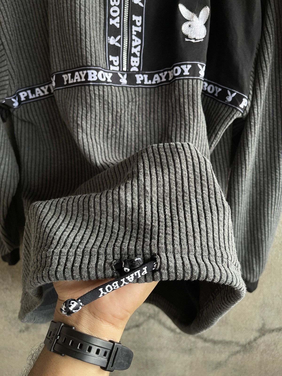Hysteric Glamour × Playboy Vintage 90’s🔥PLAYBOY🔥Embroidery Logo Hulf Zipper Long Sleeve Size US L / EU 52-54 / 3 - 11 Thumbnail
