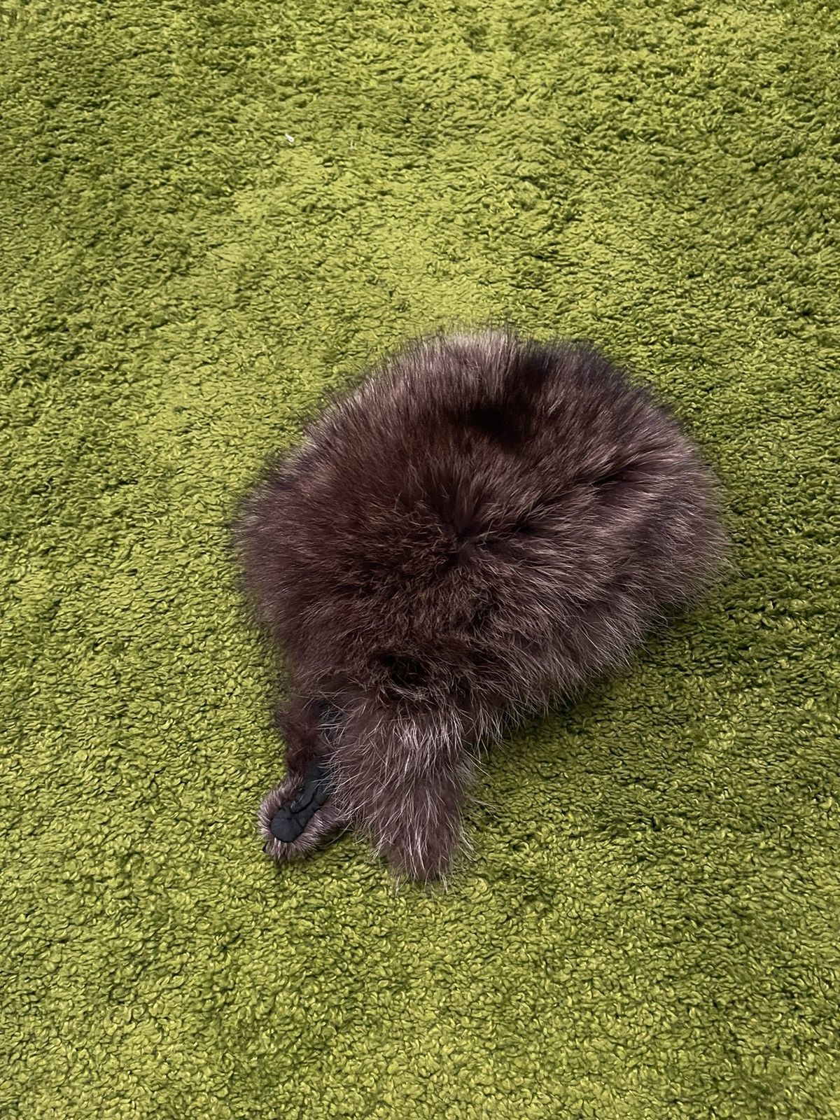 Designer × Vintage Real Fur fuzzy Ushanka trapper checker hat Y2K Size ONE SIZE - 1 Thumbnail