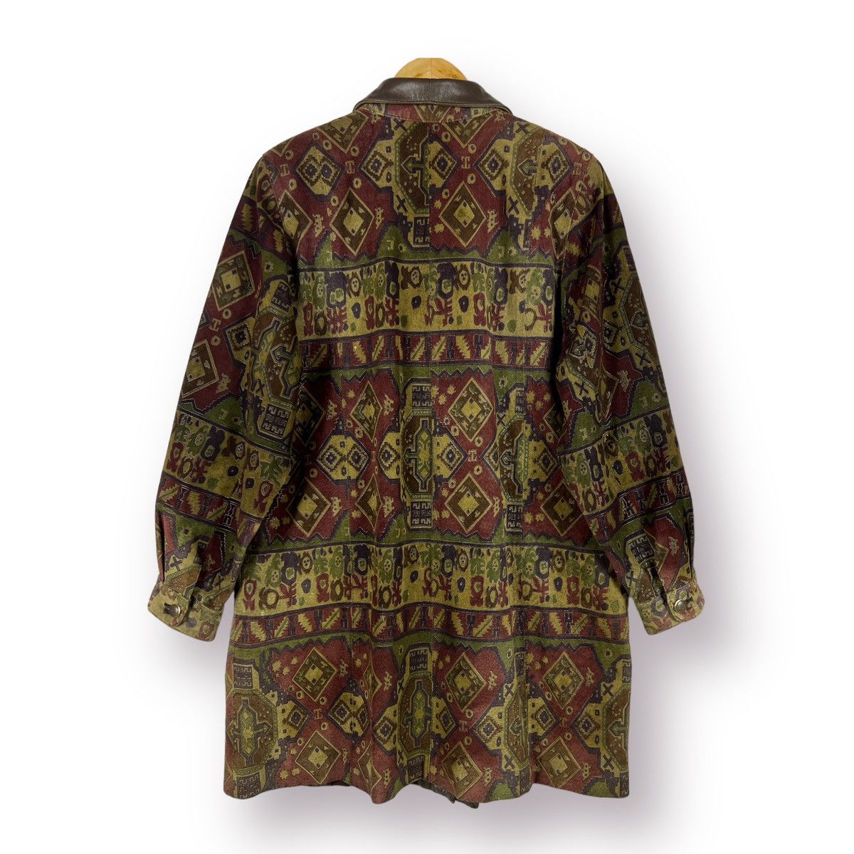 Japanese Brand 🔥 VINTAGE PARTINA ABSTRACT LEATHER OVERCOAT - M Size M / US 6-8 / IT 42-44 - 15 Thumbnail