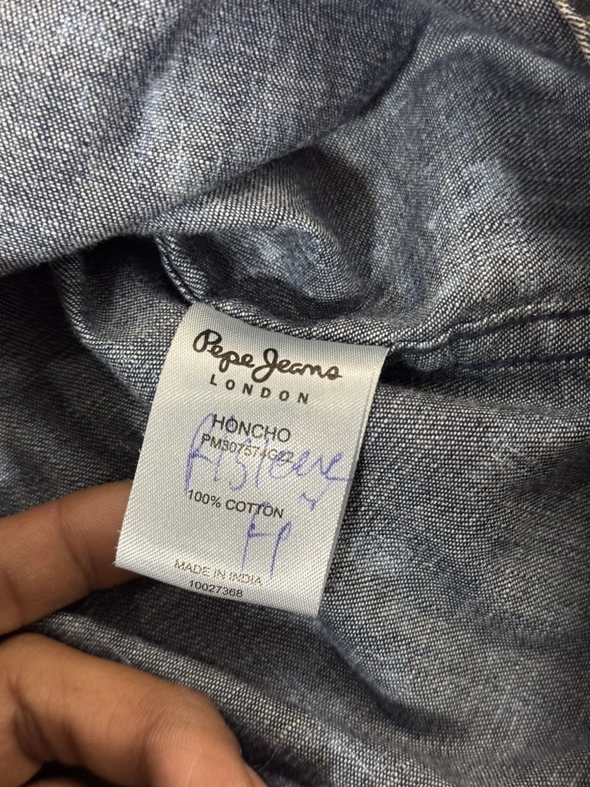 Pepe Jeans × Vintage Vintage Pepe Jeans London Heritage Denim Button up Shirt Size US M / EU 48-50 / 2 - 10 Thumbnail