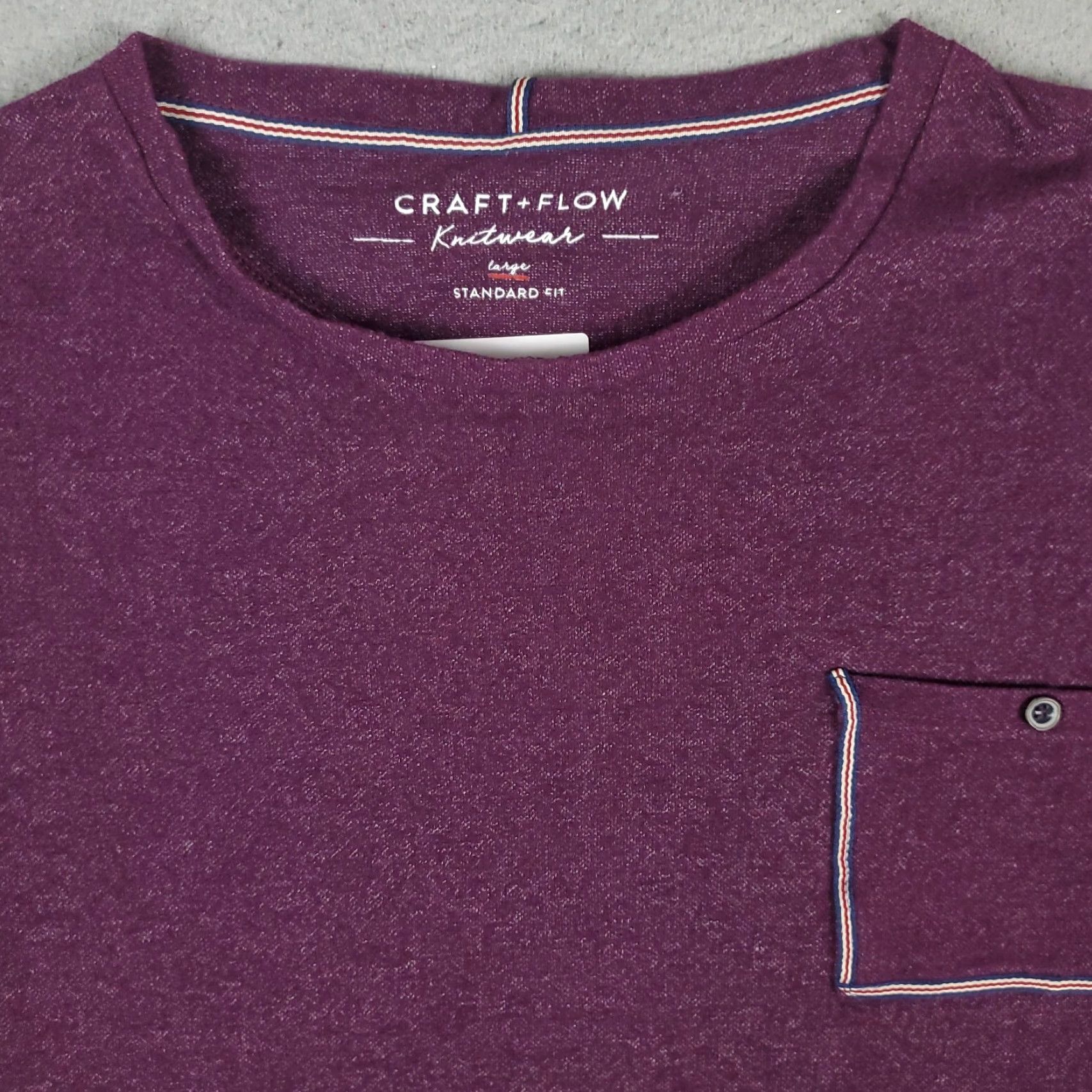 Vintage Craft T-Shirt Purple Casual Pocket Regular Fit Short Sleeve Mens Size L Size US L / EU 52-54 / 3 - 2 Thumbnail