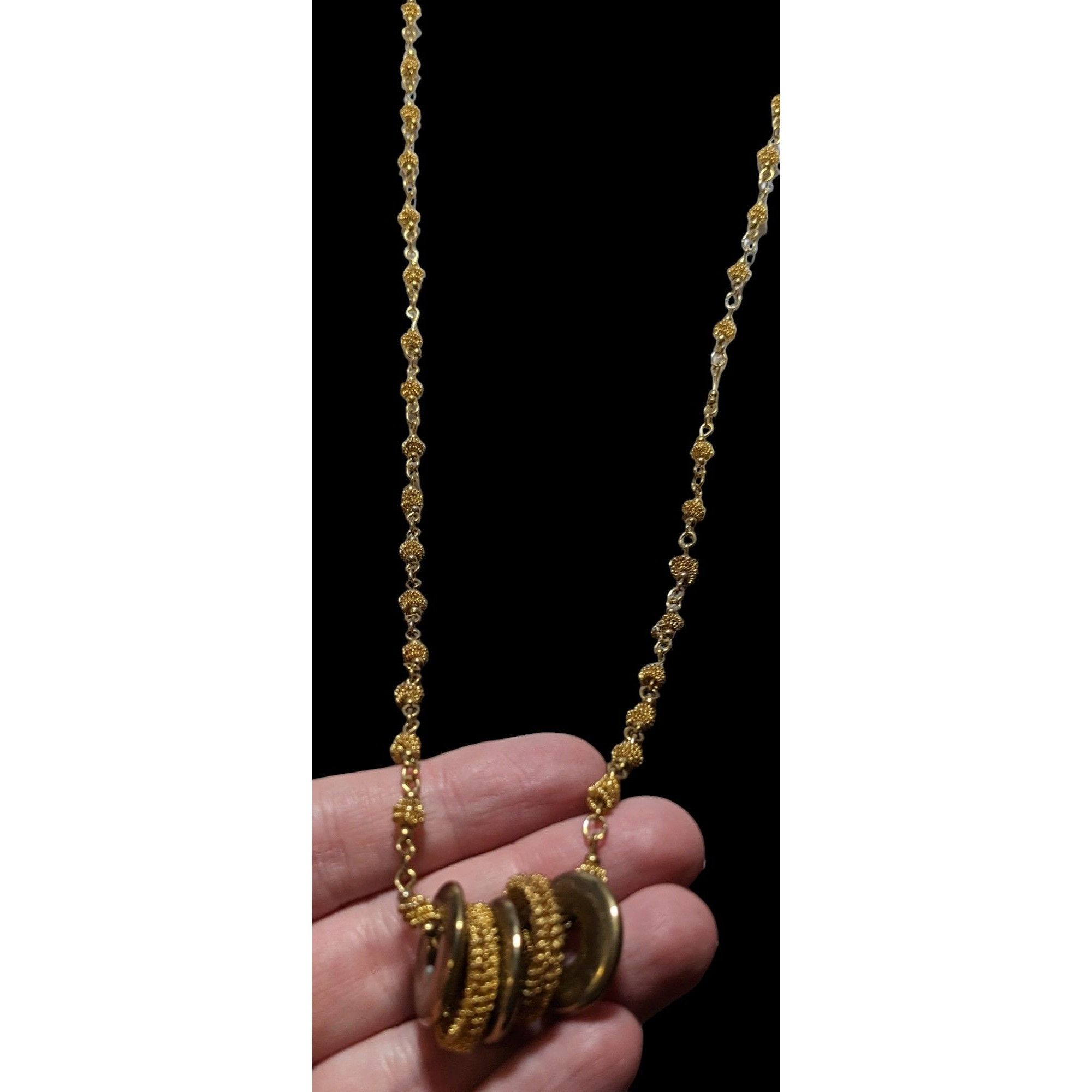 Other Bright Abstract Beaded Gold And Silver Necklace Size ONE SIZE - 4 Thumbnail