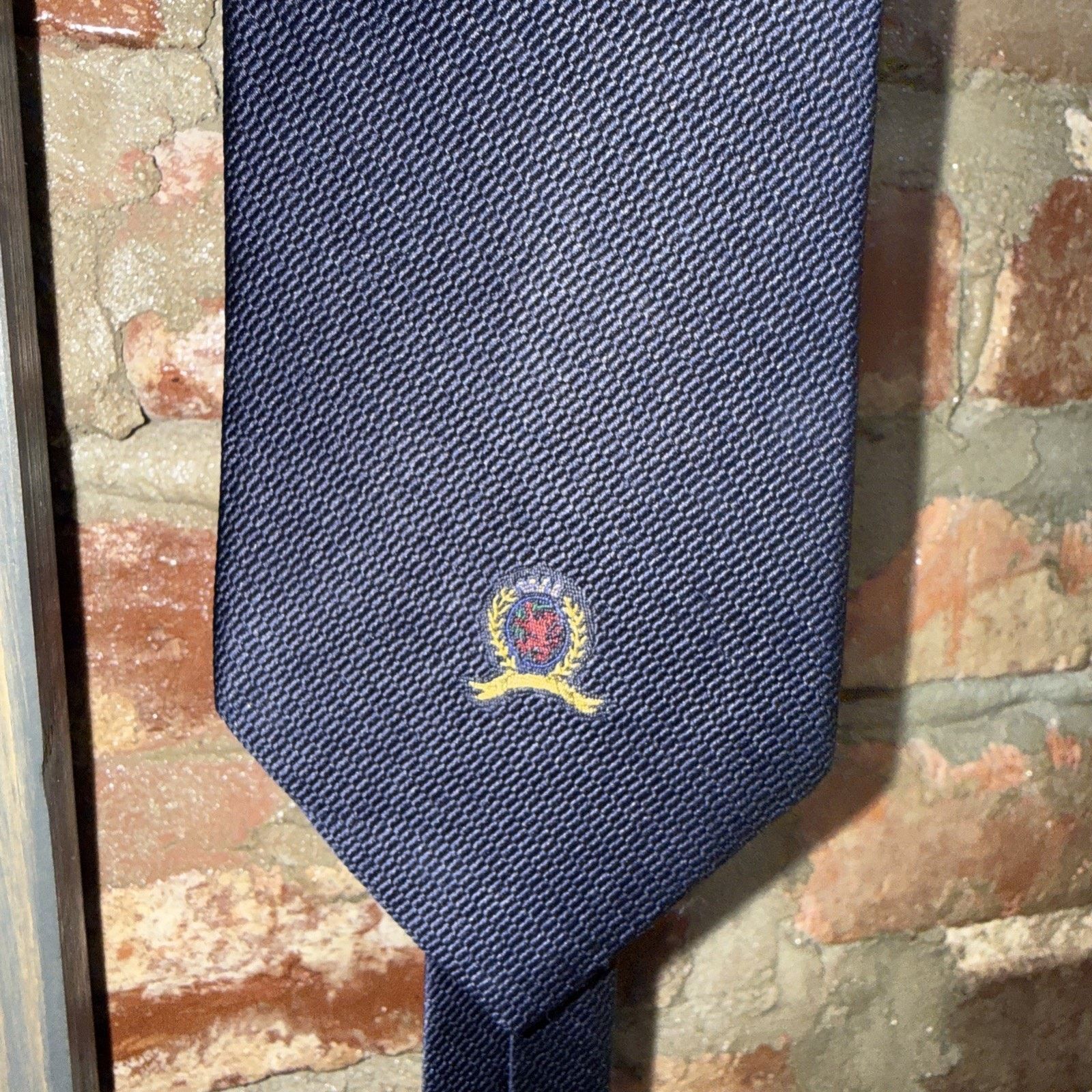 Tommy Hilfiger Lot Of 2 Tommy Hilfiger Italian Silk Ties Made USA Navy EUC Size ONE SIZE - 3 Thumbnail