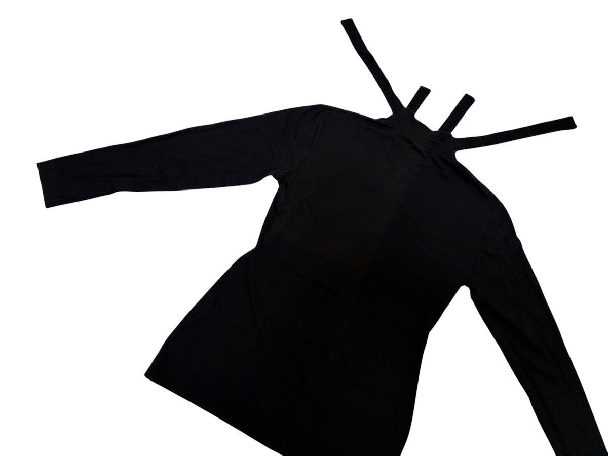 Jil Sander JIL SANDER BLACK TIE NECK LS MINIMALIST NOIR BLACK TOP 🇮🇹 Size M / US 6-8 / IT 42-44 - 11 Thumbnail