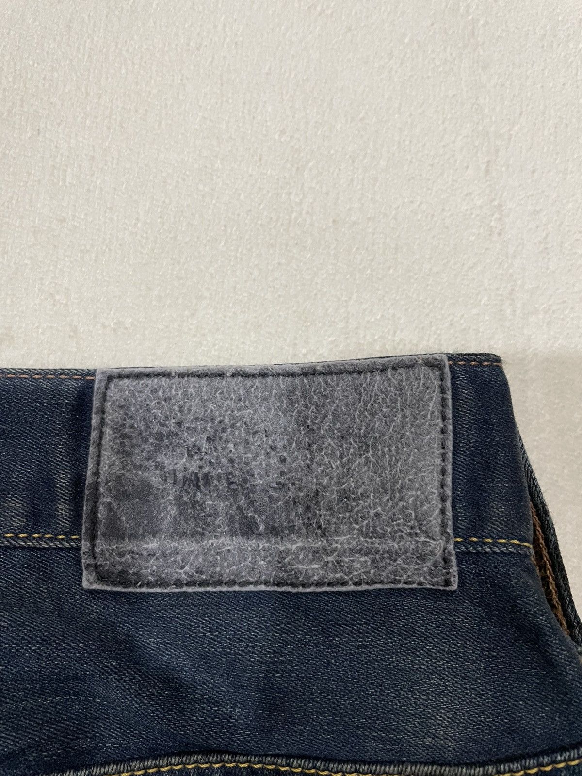 Japanese Brand Vintage BackNumber Distressed Faded Dark Blue Jeans Size US 37 - 18 Thumbnail