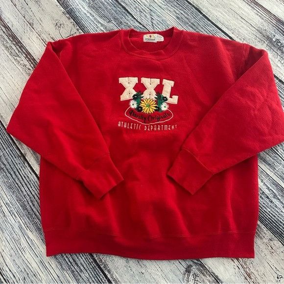 Other Vintage Embroidered Athletic Red Graphic Women's Crewneck Sw Size XL / US 12-14 / IT 48-50 - 2 Thumbnail