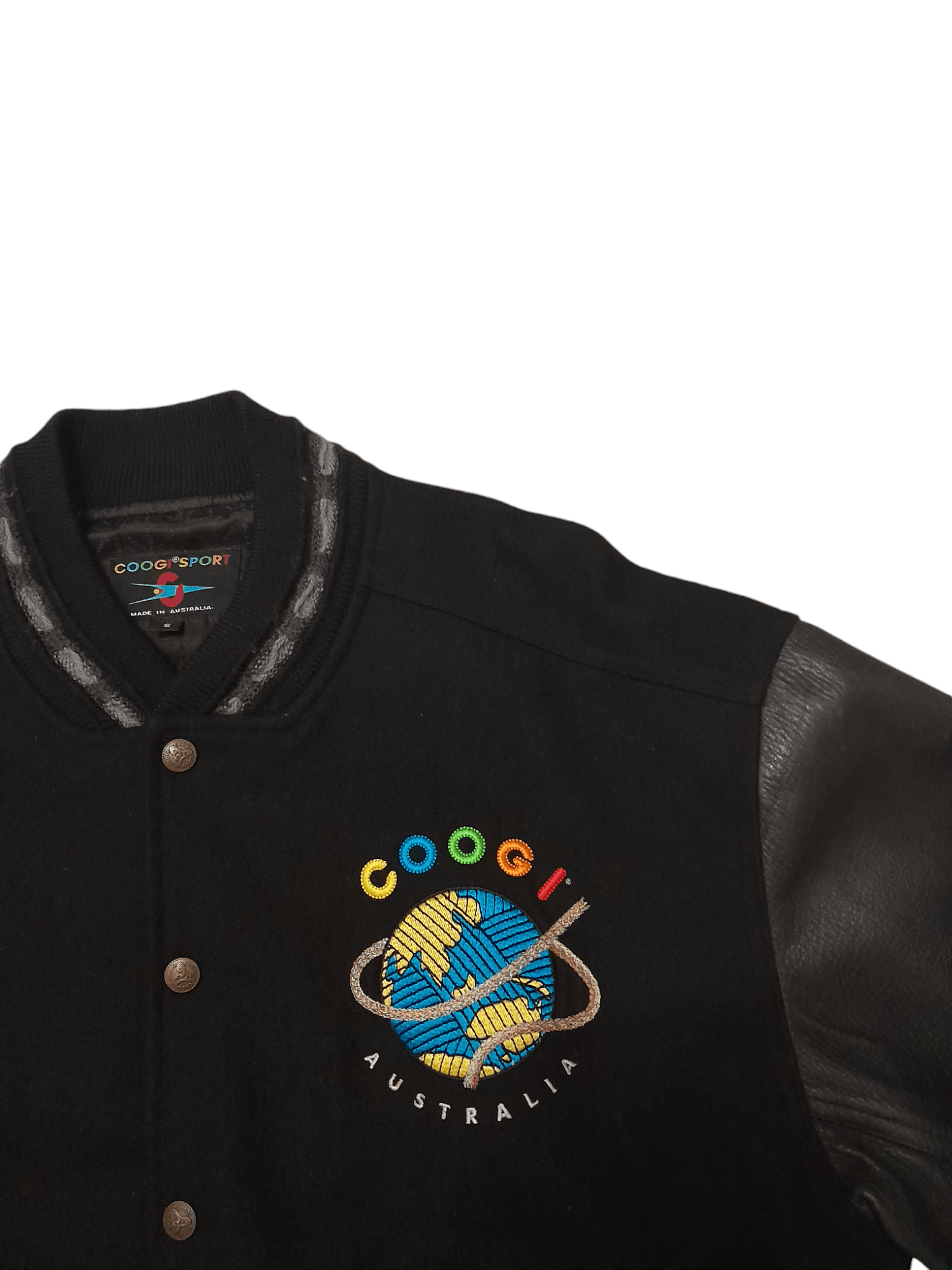 Coogi Coogi VarsityJacket knit wool leather (S 266) Size US S / EU 44-46 / 1 - 4 Thumbnail