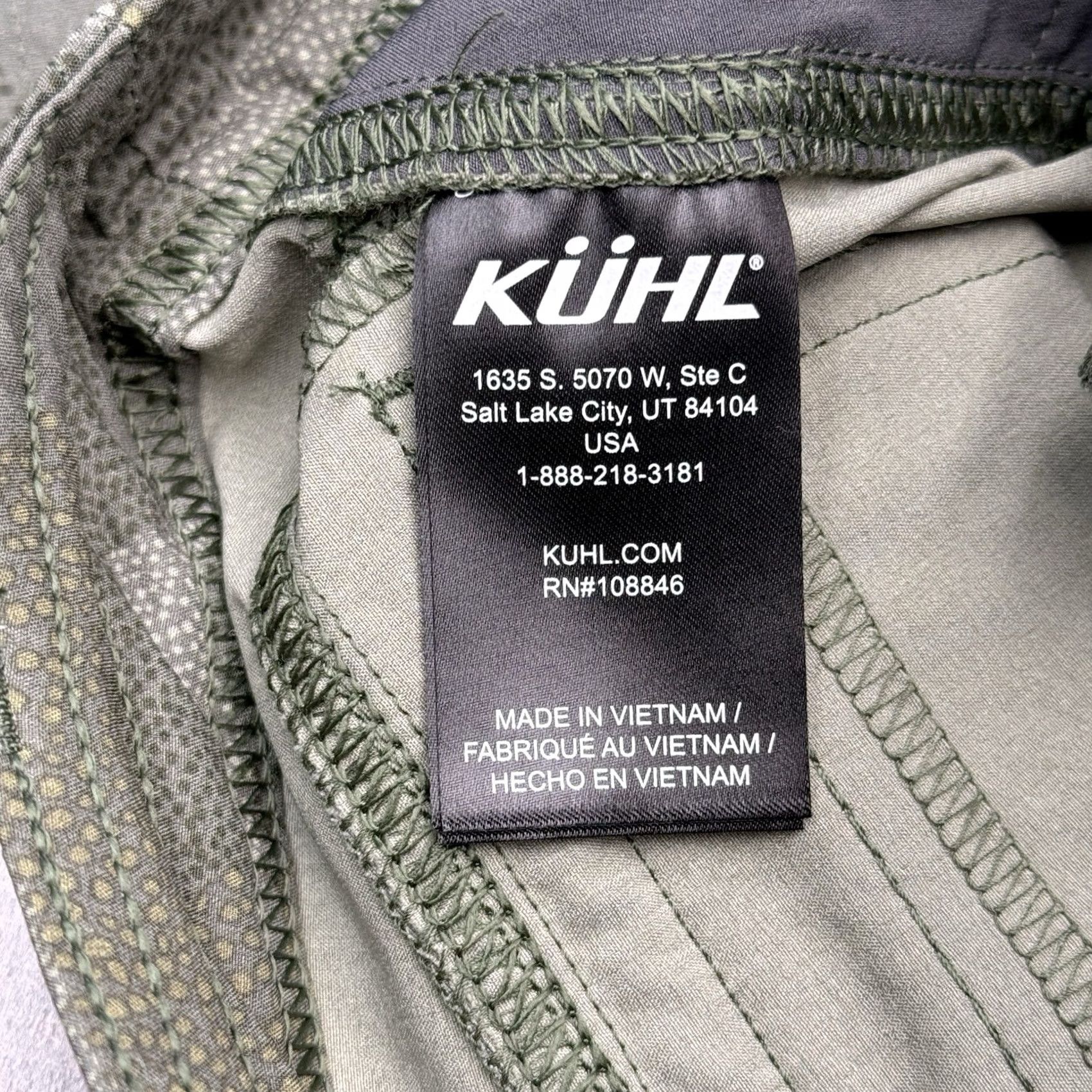 Olive Kuhl Cargo Shorts Womens 12 Olive Camo Green Mid Rise Stretch New Size 34" / US 12 / IT 48 - 7 Thumbnail