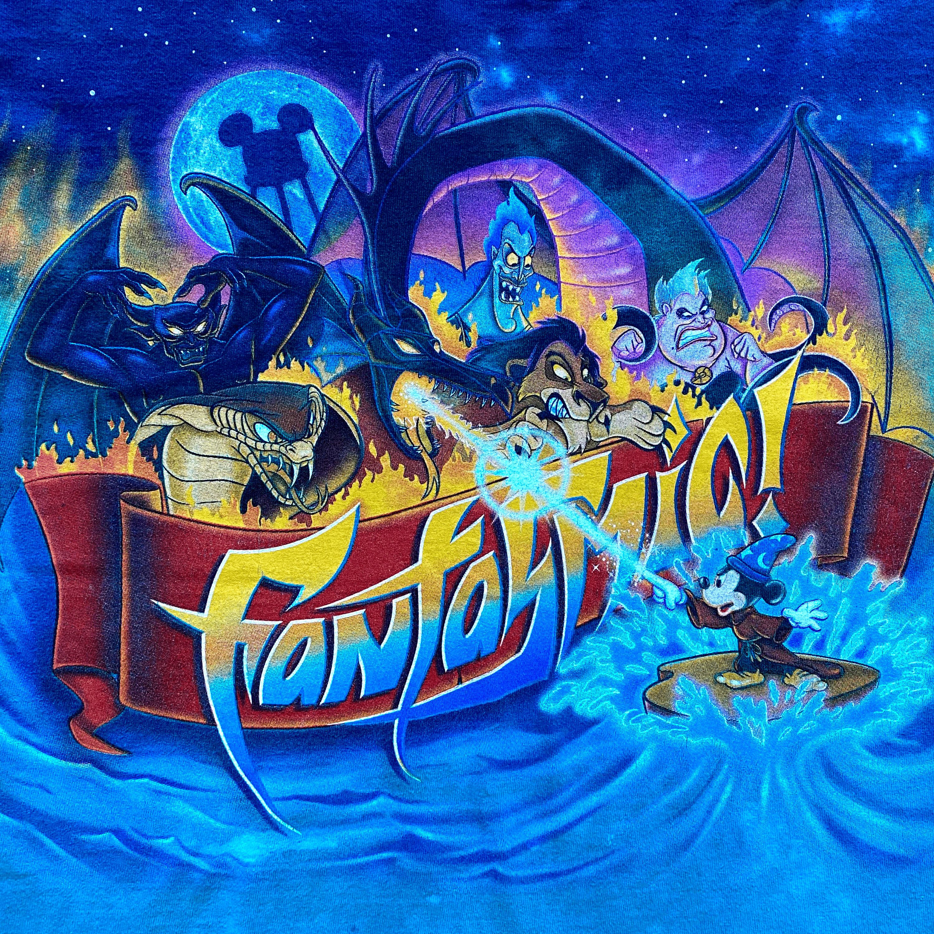 Disney × Liquid Blue × Vintage Vintage 90s Disney Fantasmic Tie-Dye T-Shirt Size US L / EU 52-54 / 3 - 2 Thumbnail
