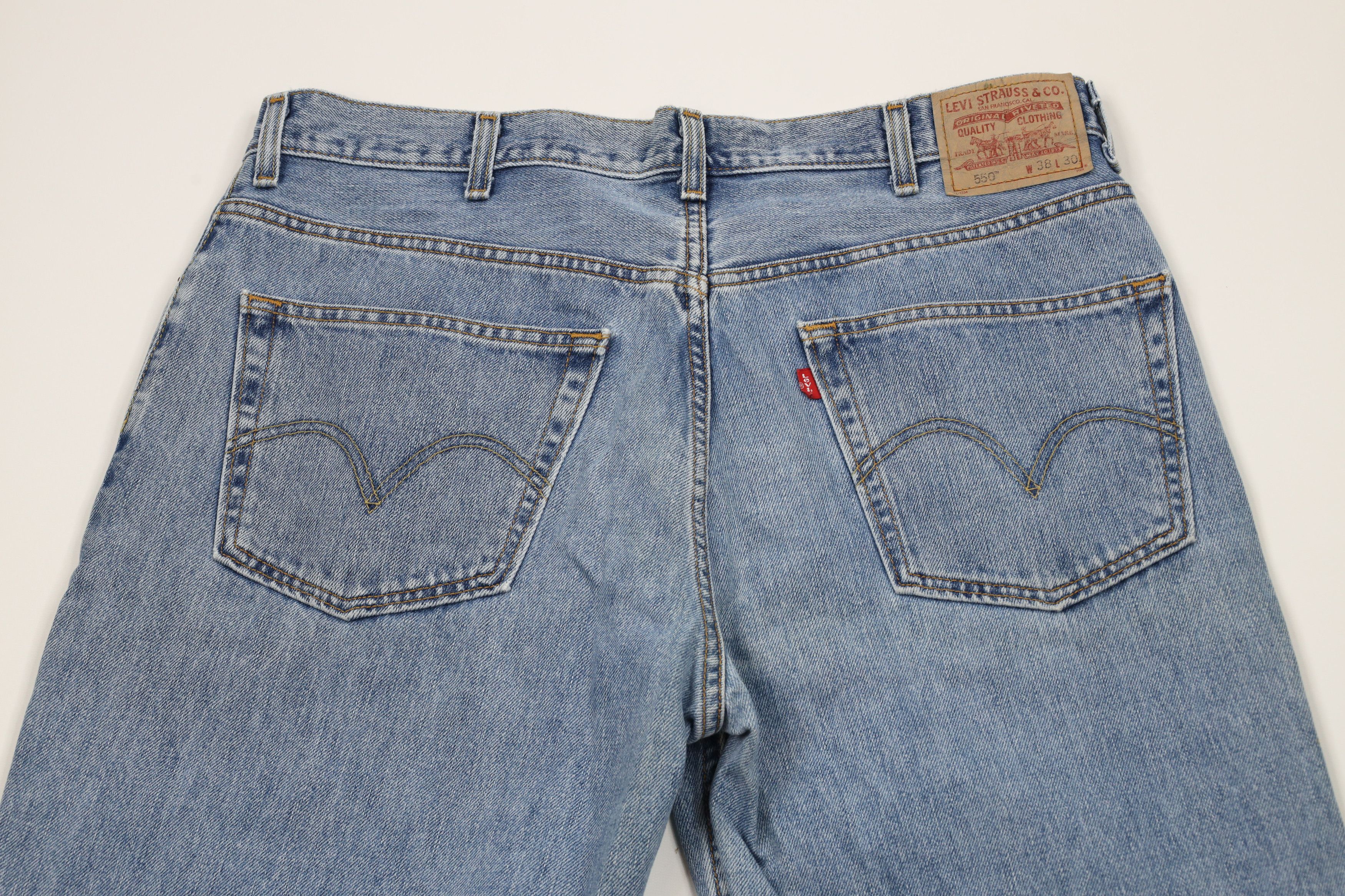 Levi's × Vintage Vintage Y2K Levis 550 Baggy Fit Denim Jeans Blue Cotton Size US 38 / EU 54 - 12 Thumbnail