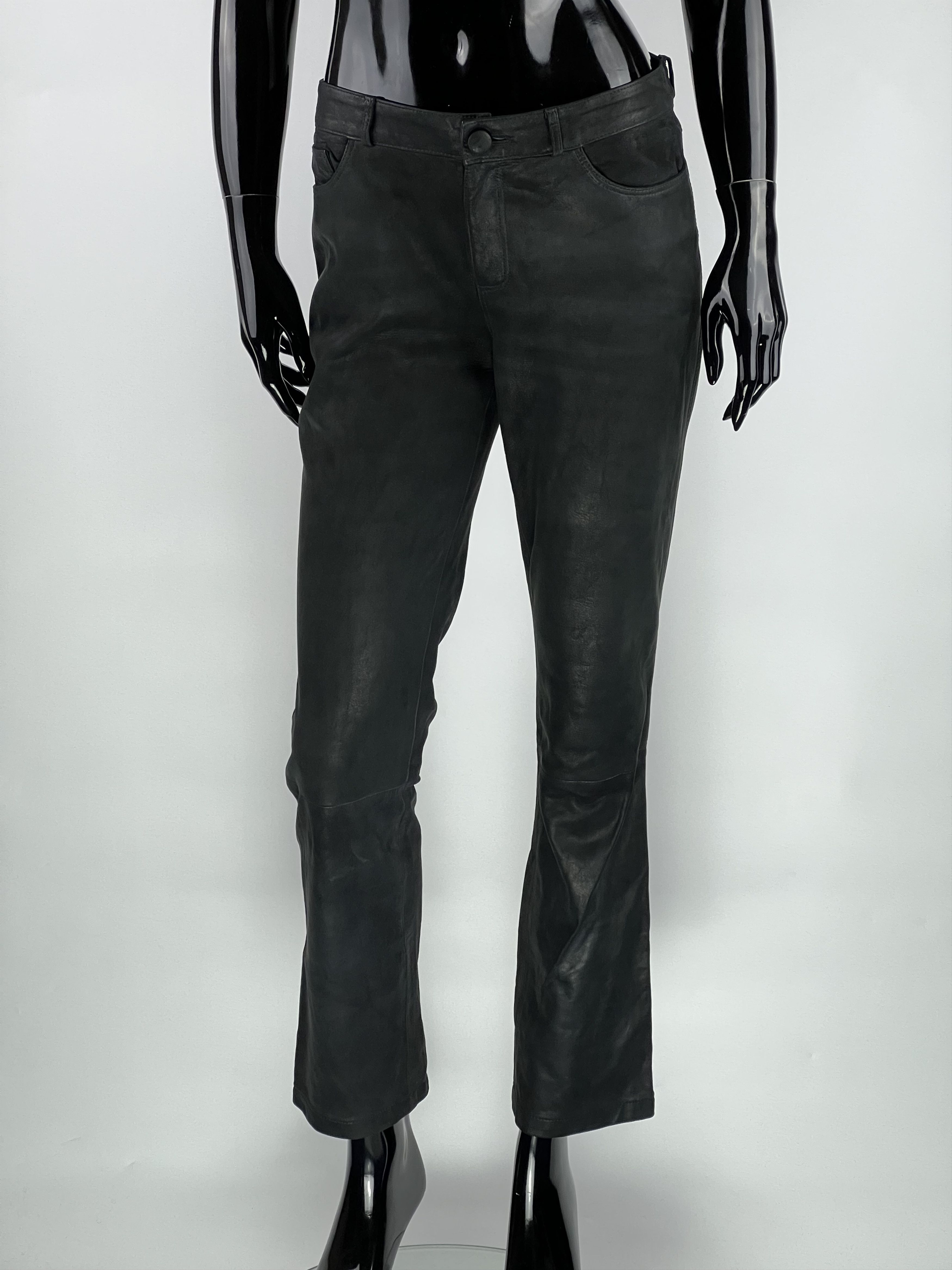 Joseph Joseph Black Leather Pants Lambskin Size IT38 Size 28" / US 6 / IT 42 - 1 Thumbnail
