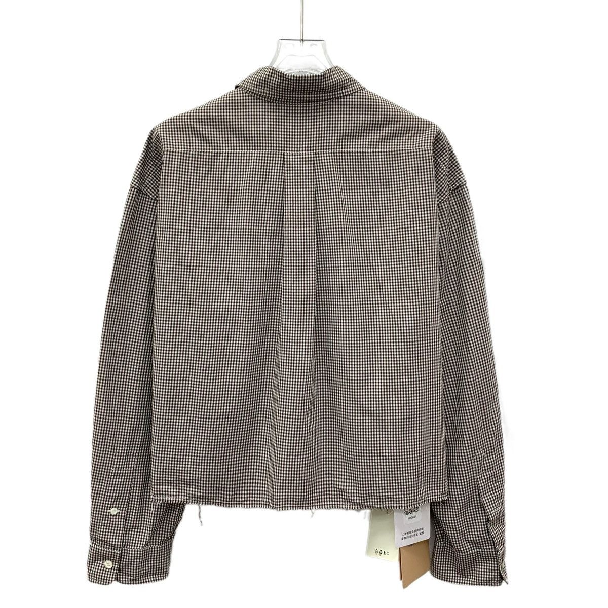 Miu Miu Miu Miu Brown Plaid Long Sleeve Shirt K26WX Size L / US 10 / IT 46 - 2 Thumbnail