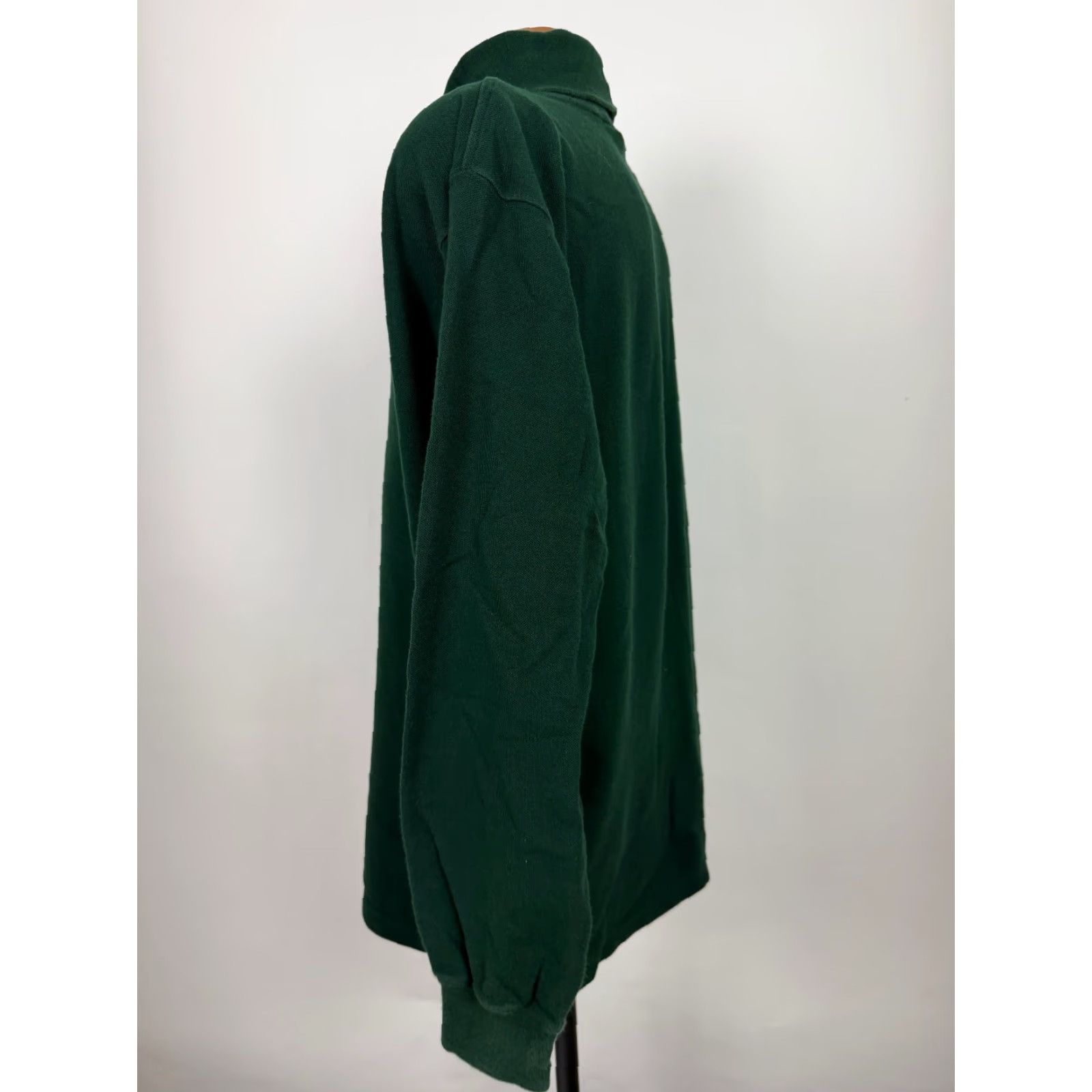 Brooks Brothers VINTAGE Brooks Brothers Shirt Turtleneck Men M Heavyweight Cotton Pique Knit 90s Oversized Green Size US M / EU 48-50 / 2 - 6 Thumbnail