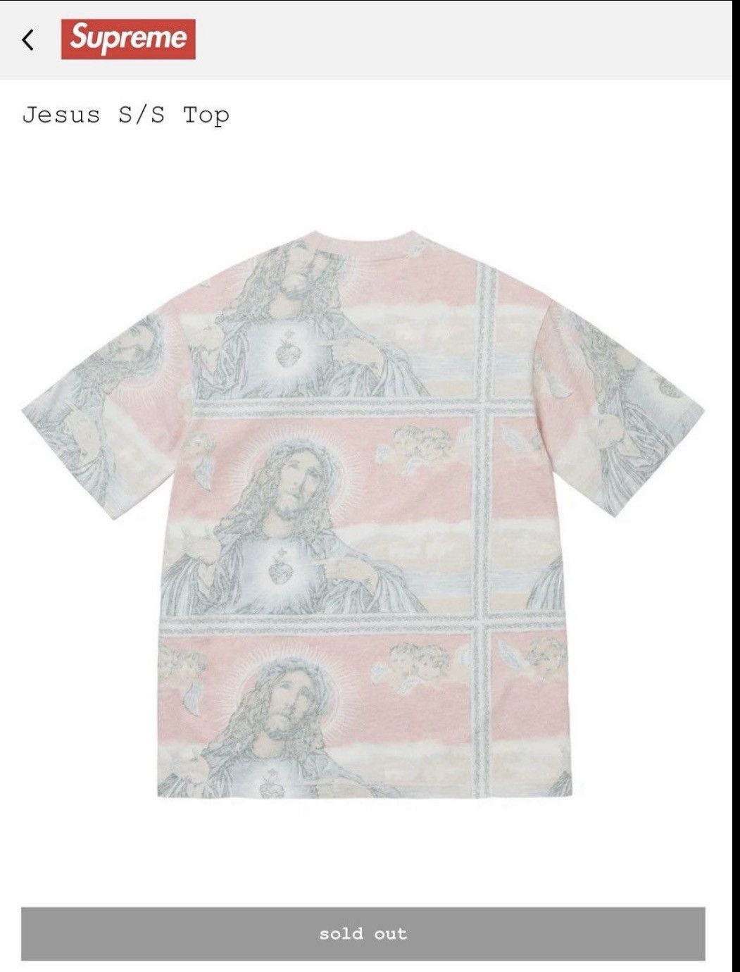 Supreme Supreme Jesus S/S Top Size US L / EU 52-54 / 3 - 3 Thumbnail