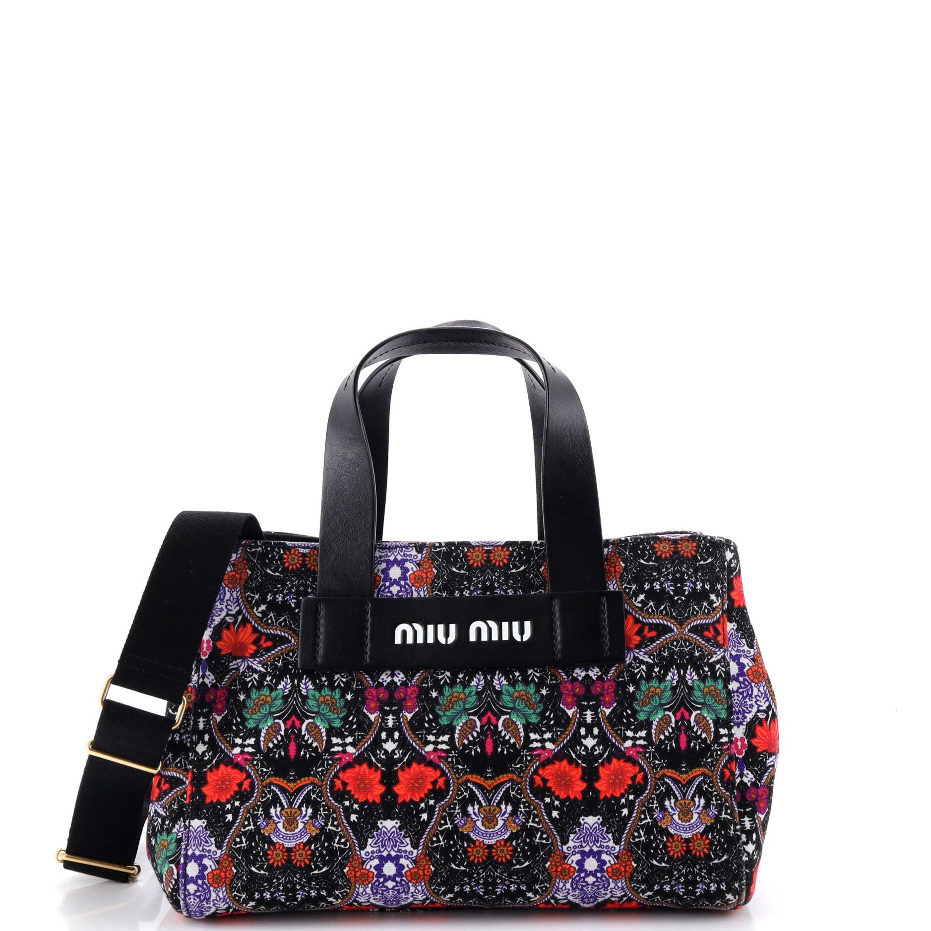 Miu Miu Logo Convertible Canapa Tote Size ONE SIZE - 1 Thumbnail