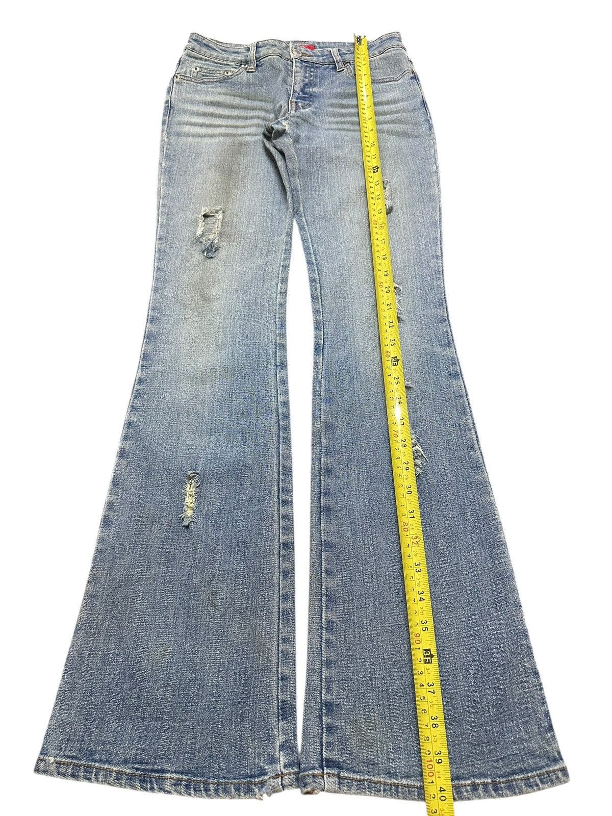 Japanese Brand Vintage Distressed Jeans With Bootcut Wideleg Style Faded Size US 28 / EU 44 - 12 Thumbnail