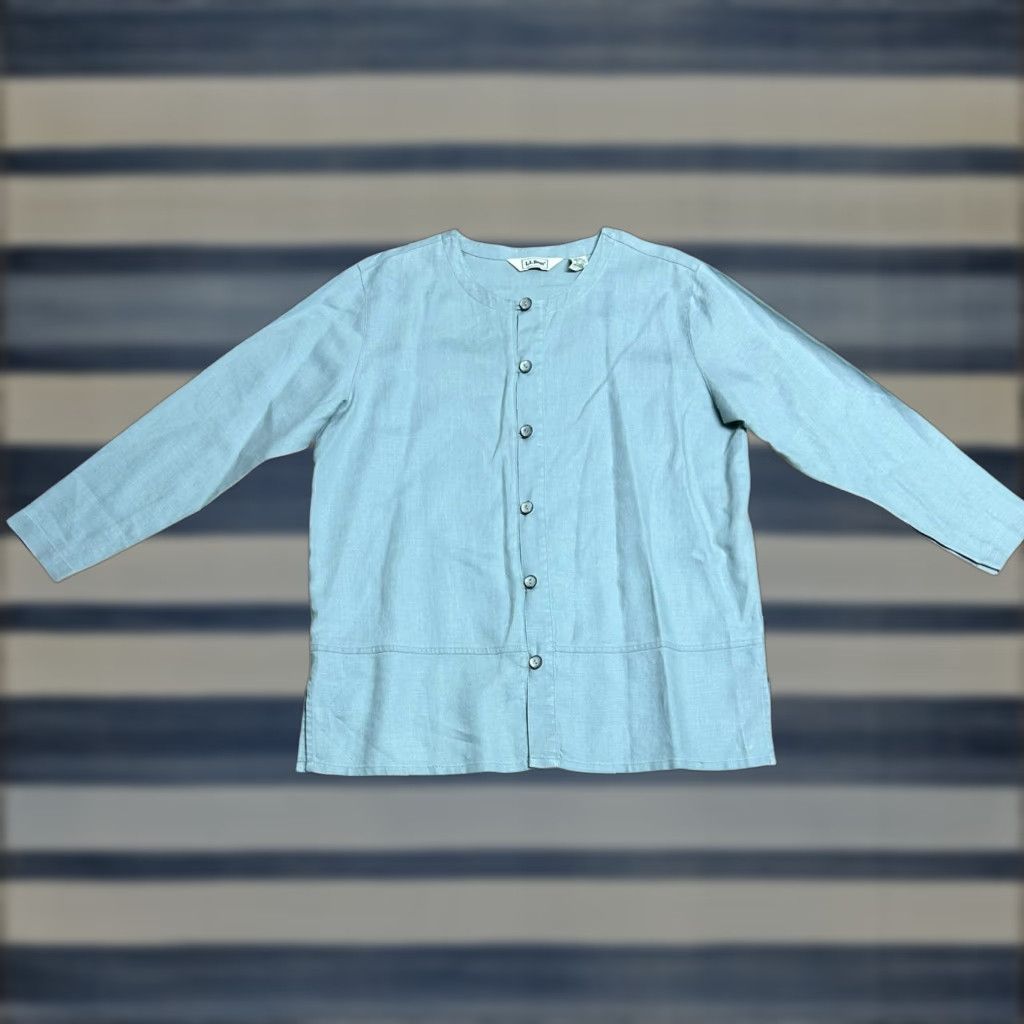 Vintage VINTAGE L.L.Bean Woman's 2 Piece Skirt Suit Light Blue Long Sleeve Skirt Suit Womens 90s Premium Female Mens? Size XL / US 12-14 / IT 48-50 - 1 Thumbnail