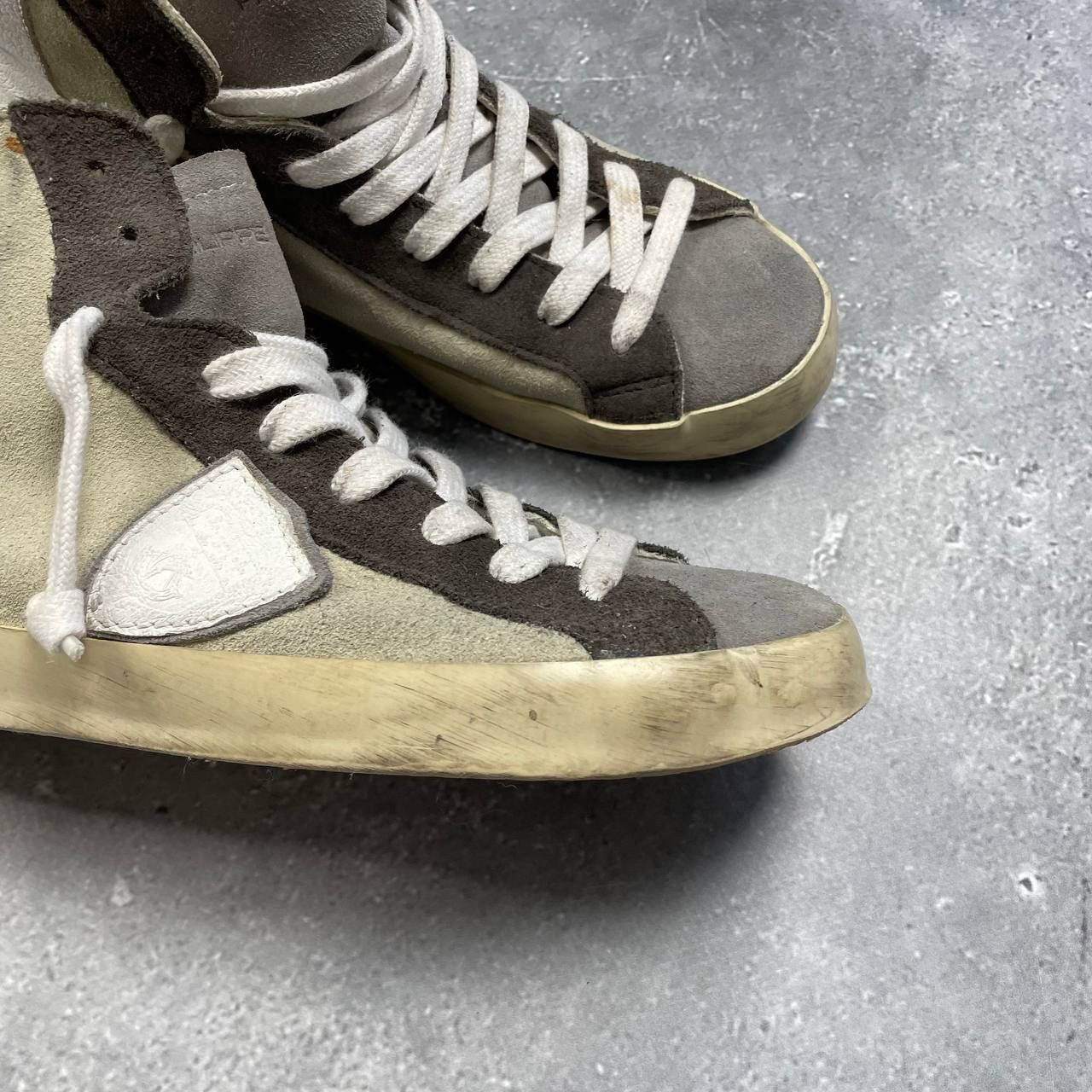 Philippe Model Philippe Model Hi Top Suede Sneakers Women’s Beige/ Gray 38 Size US 8 / IT 38 - 5 Thumbnail