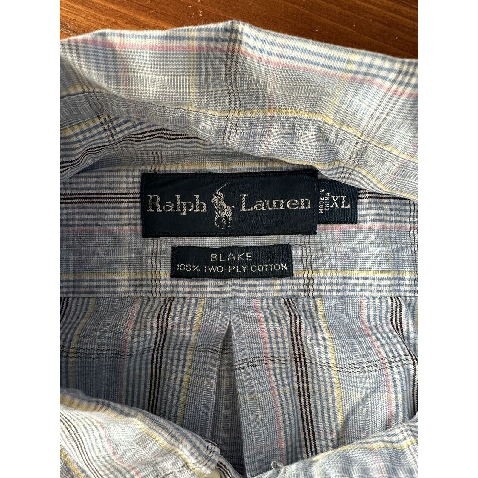 Ralph Lauren Ralph Lauren Button Shirt Blake XL Blue Plaid w/Pink&Yellow Size US XL / EU 56 / 4 - 3 Thumbnail