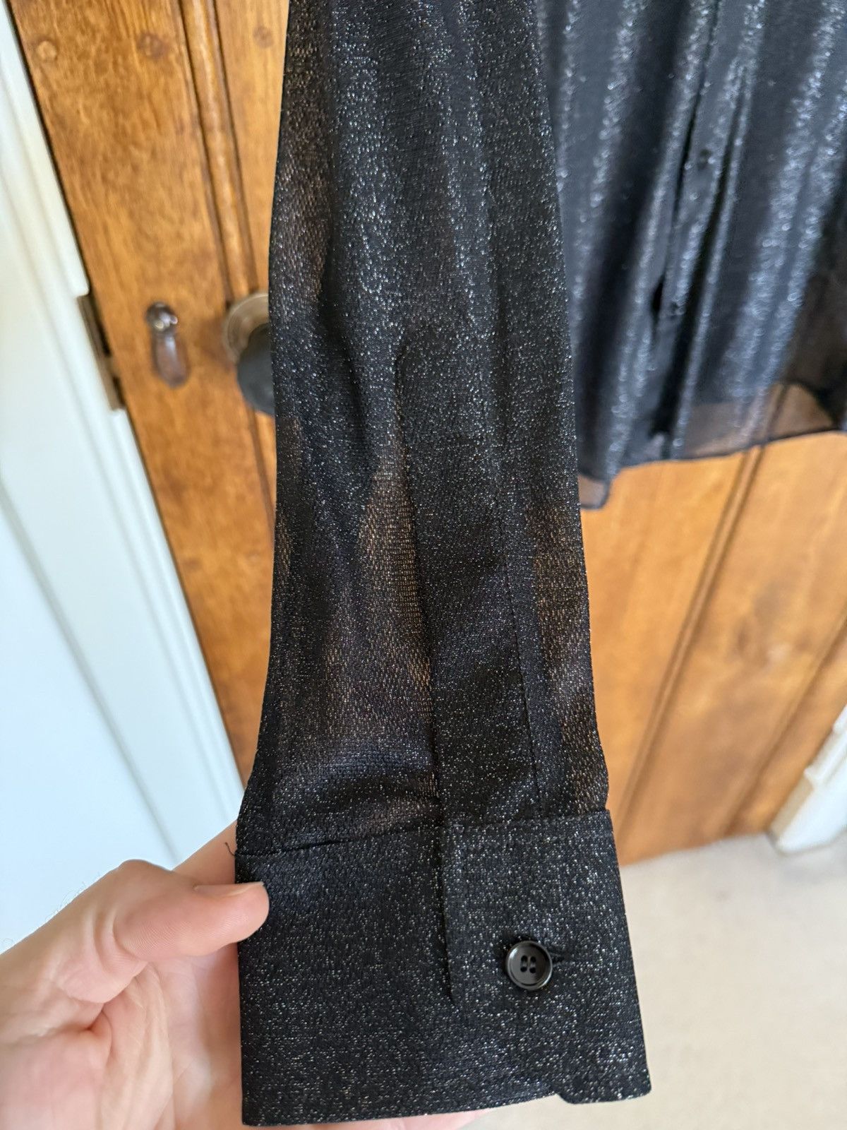 Celine $1.2k Celine Loose Carnaby shirt in lurex mesh Hedi 38 M Size US M / EU 48-50 / 2 - 10 Thumbnail