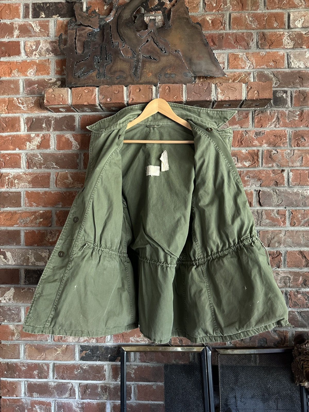 Vintage M-43 US Army Field Jacket Taxi Driver USMC ww2 trashed Size US L / EU 52-54 / 3 - 4 Thumbnail