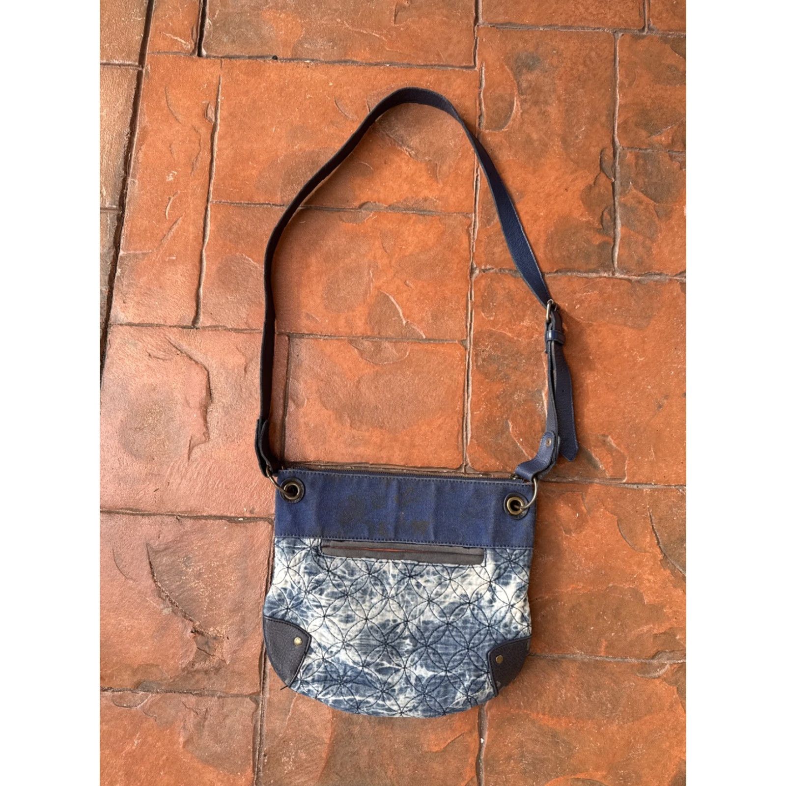 Desigual Desigual Brooklyn Floral Embroidered Canvas Leather Crossbody Bag Womens Medium Multicolor Crossbody Bag Size ONE SIZE - 5 Thumbnail