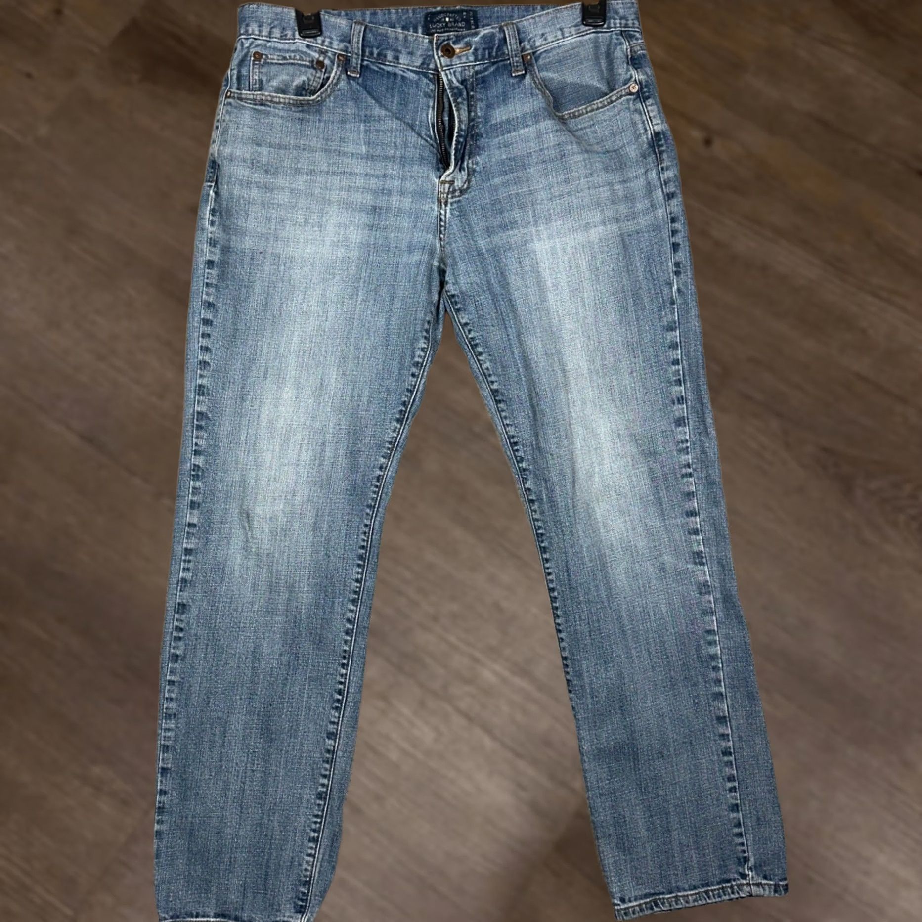 Lucky Brand Lucky Brand 221 Jeans Mens 36X32 Blue Original Straight Distressed Stretch Denim Size US 36 / EU 52 - 1 Thumbnail