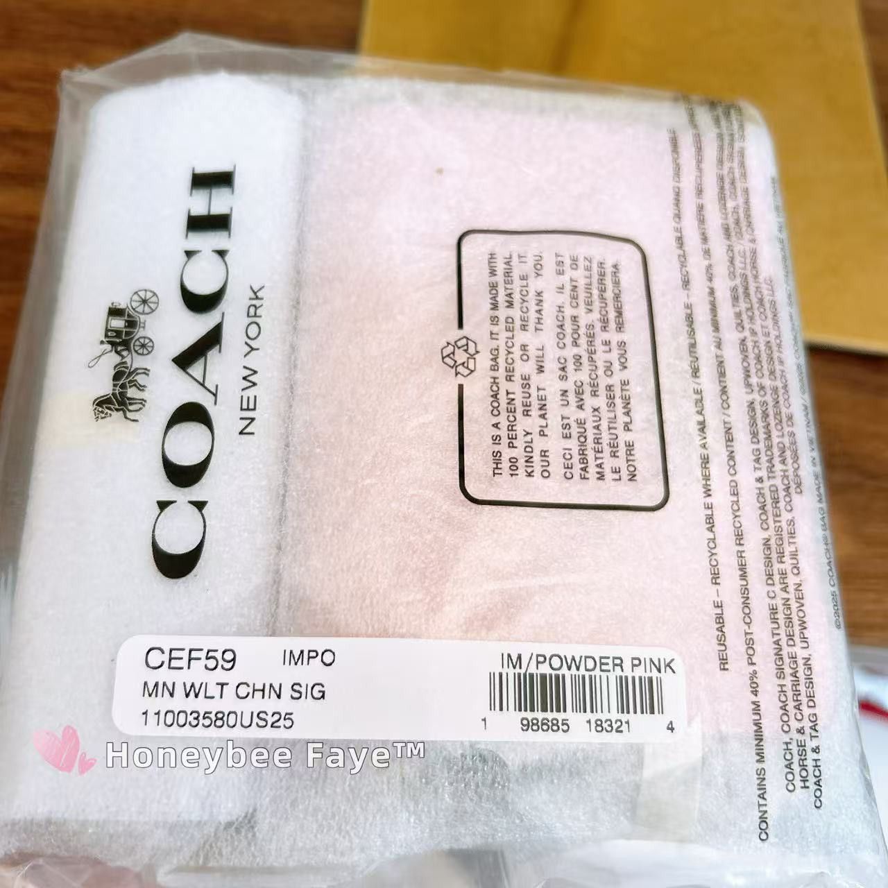 Coach Mini Wallet On A Chain Signature Canvas With Charms CEF59 Size ONE SIZE - 5 Thumbnail