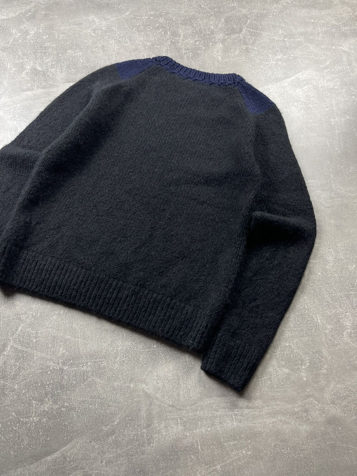 Dries Van Noten Dries Van Noten Alpaca Wool Knit Sweater Black Navy Size US L / EU 52-54 / 3 - 8 Thumbnail