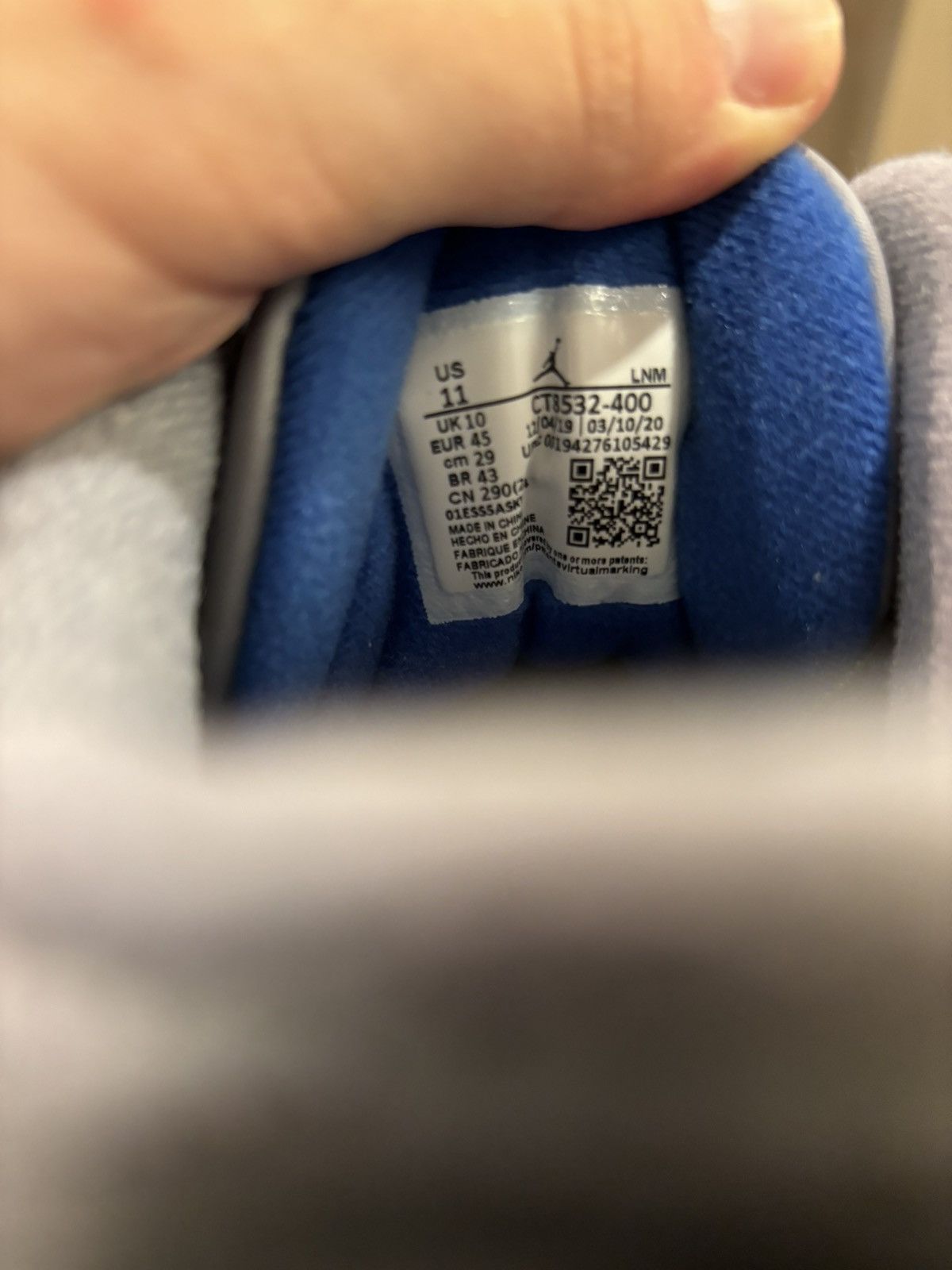 Jordan Brand Jordan 3 Retro Varsity Royal Cement Size US 11 / EU 44 - 8 Thumbnail