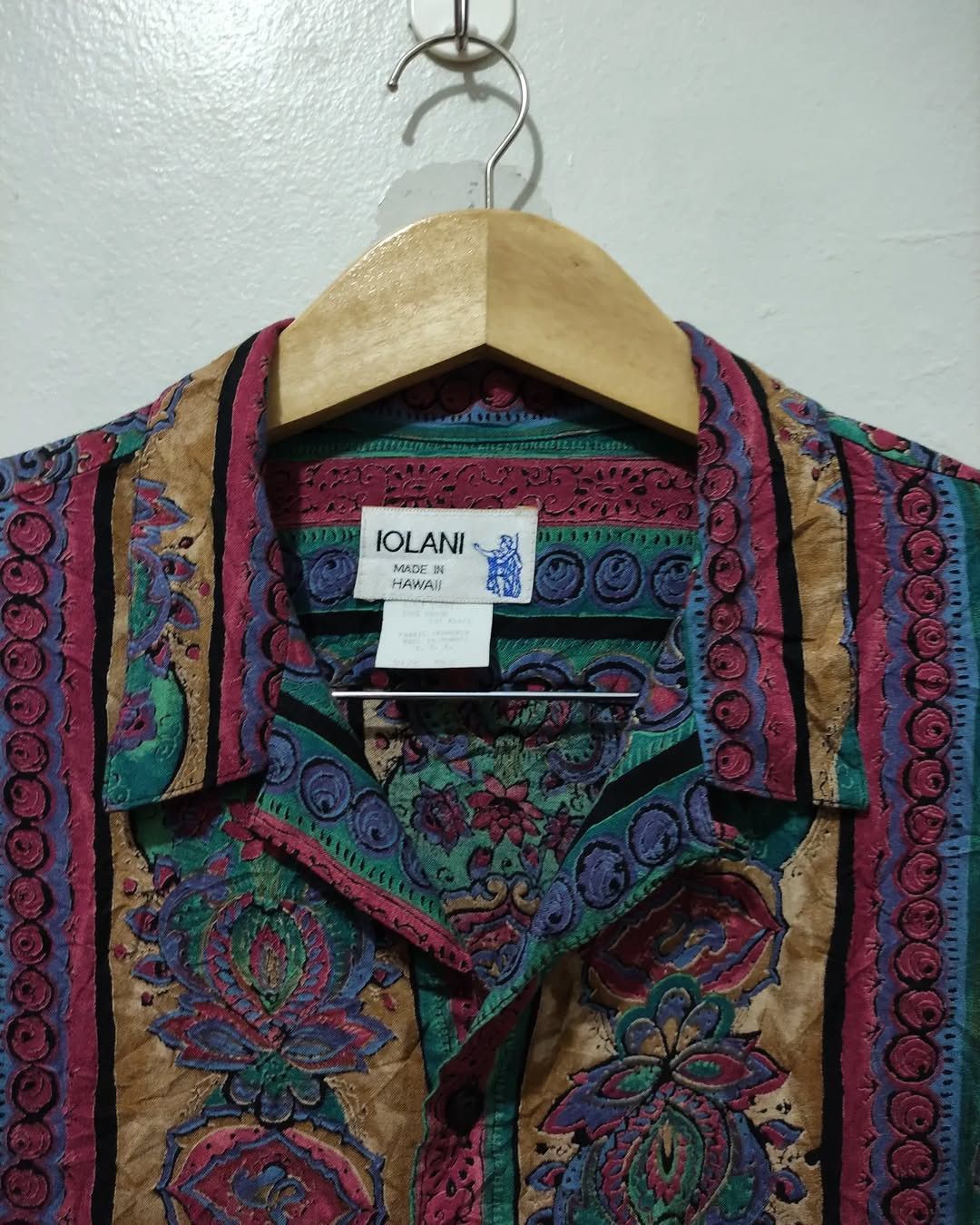 IOLANI Rare Vintage Iolani Rayon Paisley Floral Ethnic Size US M / EU 48-50 / 2 - 9 Thumbnail