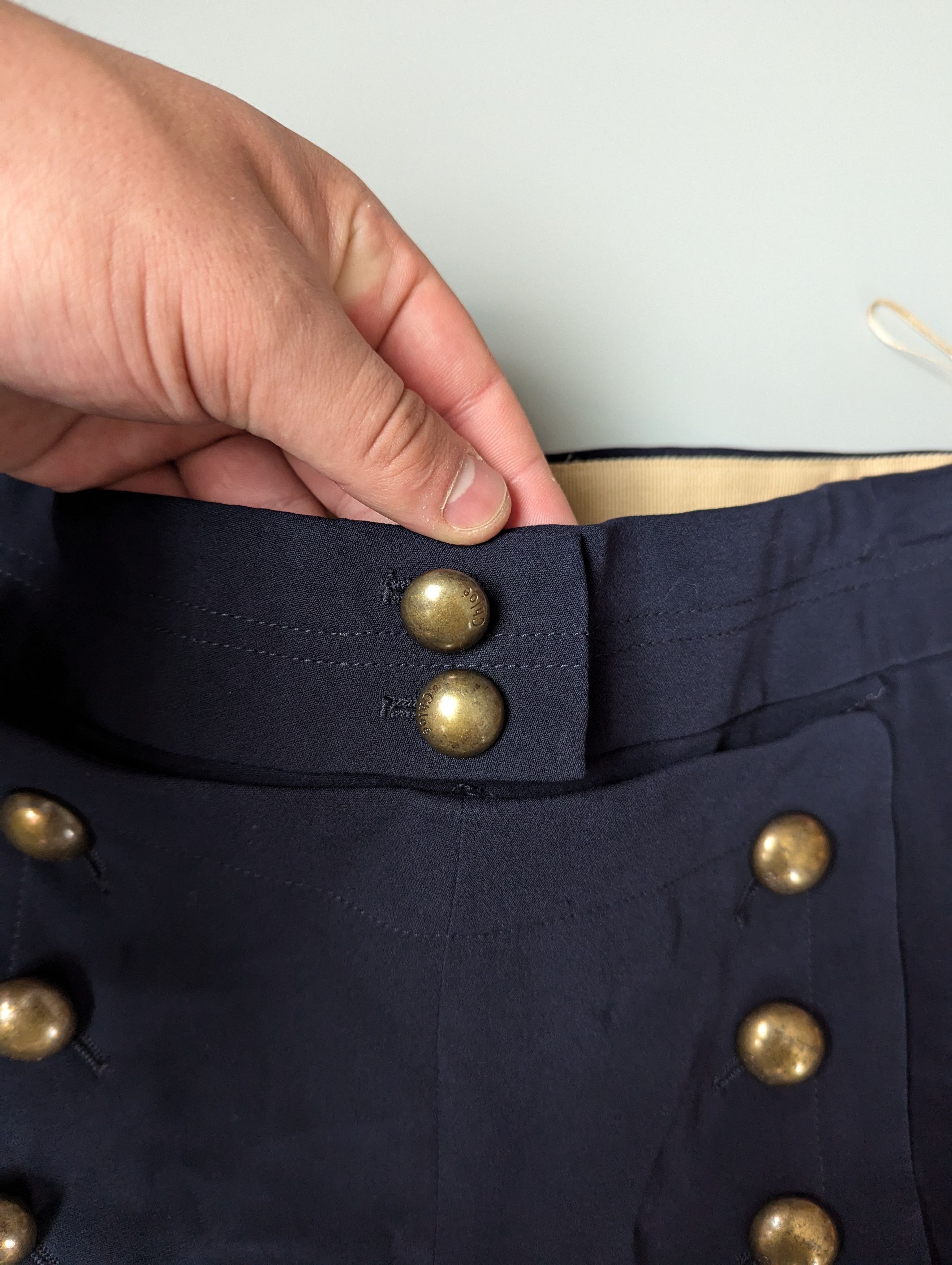 Chloe Chloé Straight pants navy Size 25" / US 0 / IT 36 - 4 Thumbnail