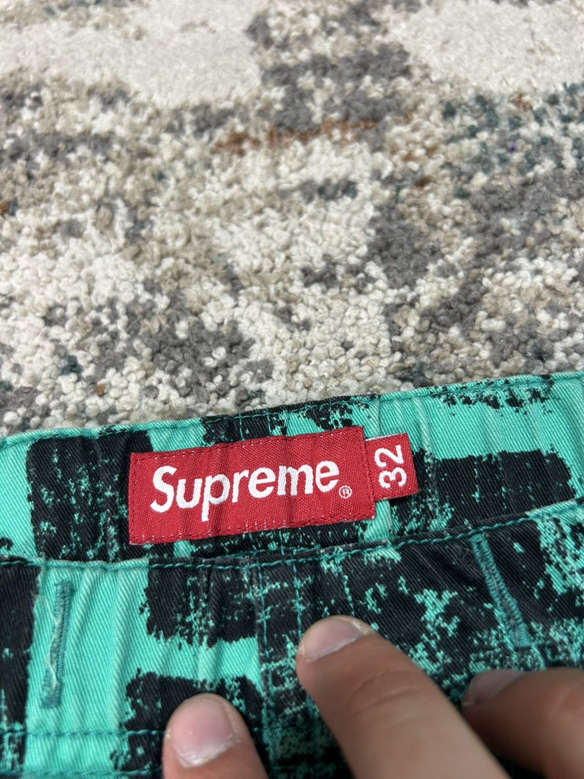 Supreme Supreme SS12 Block Shorts Teal Size US 32 / EU 48 - 3 Thumbnail