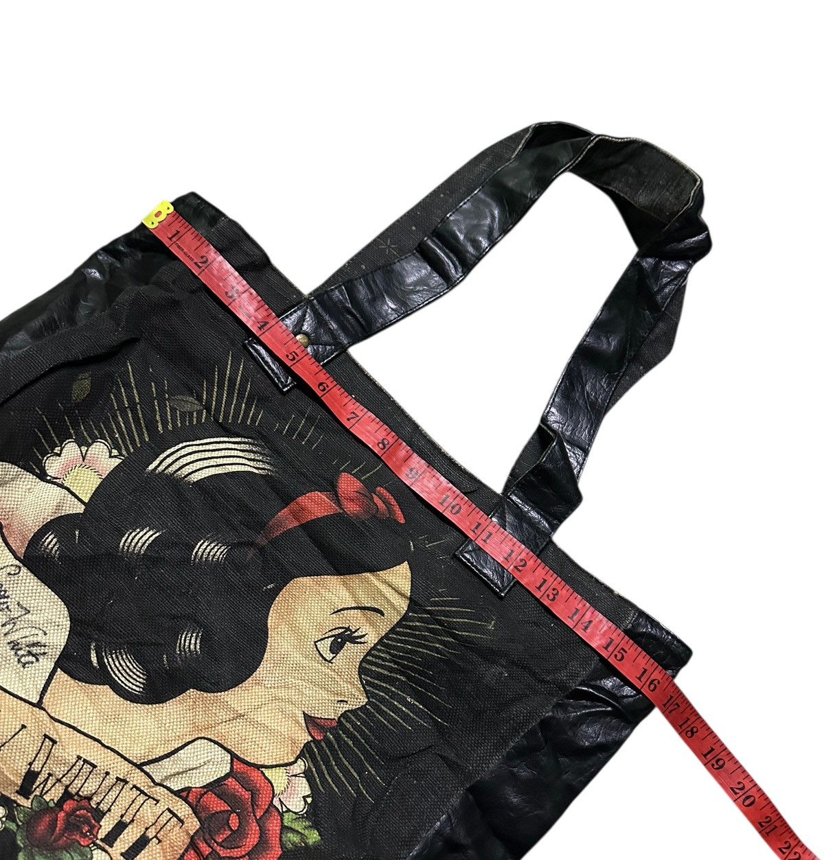 Japanese Brand Snow white canvas leather tote bag Size ONE SIZE - 6 Thumbnail