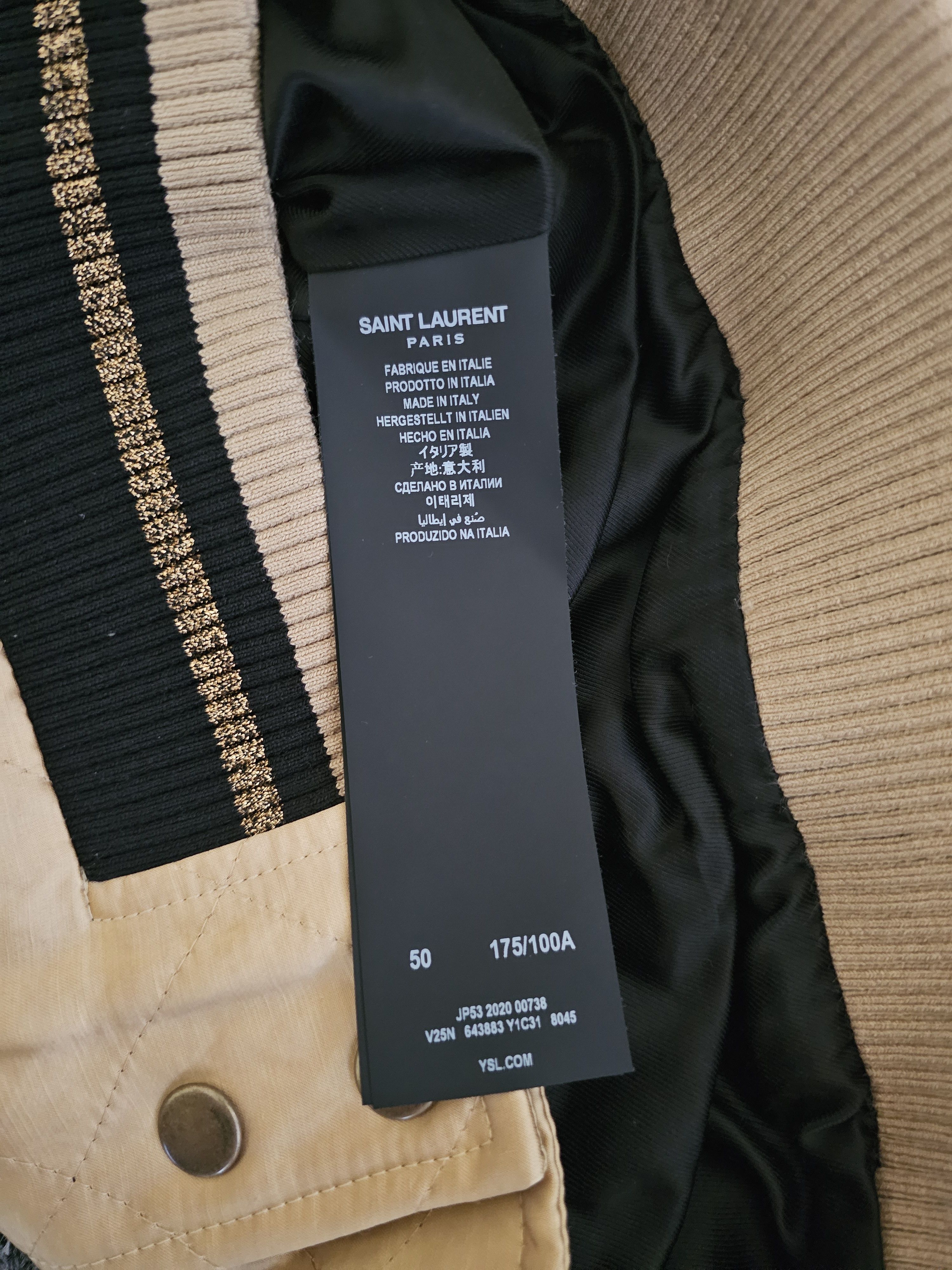 Saint Laurent Paris SAINT LAURENT Piped Quilted Satin Bomber Jacket Size 50 Size US M / EU 48-50 / 2 - 7 Thumbnail