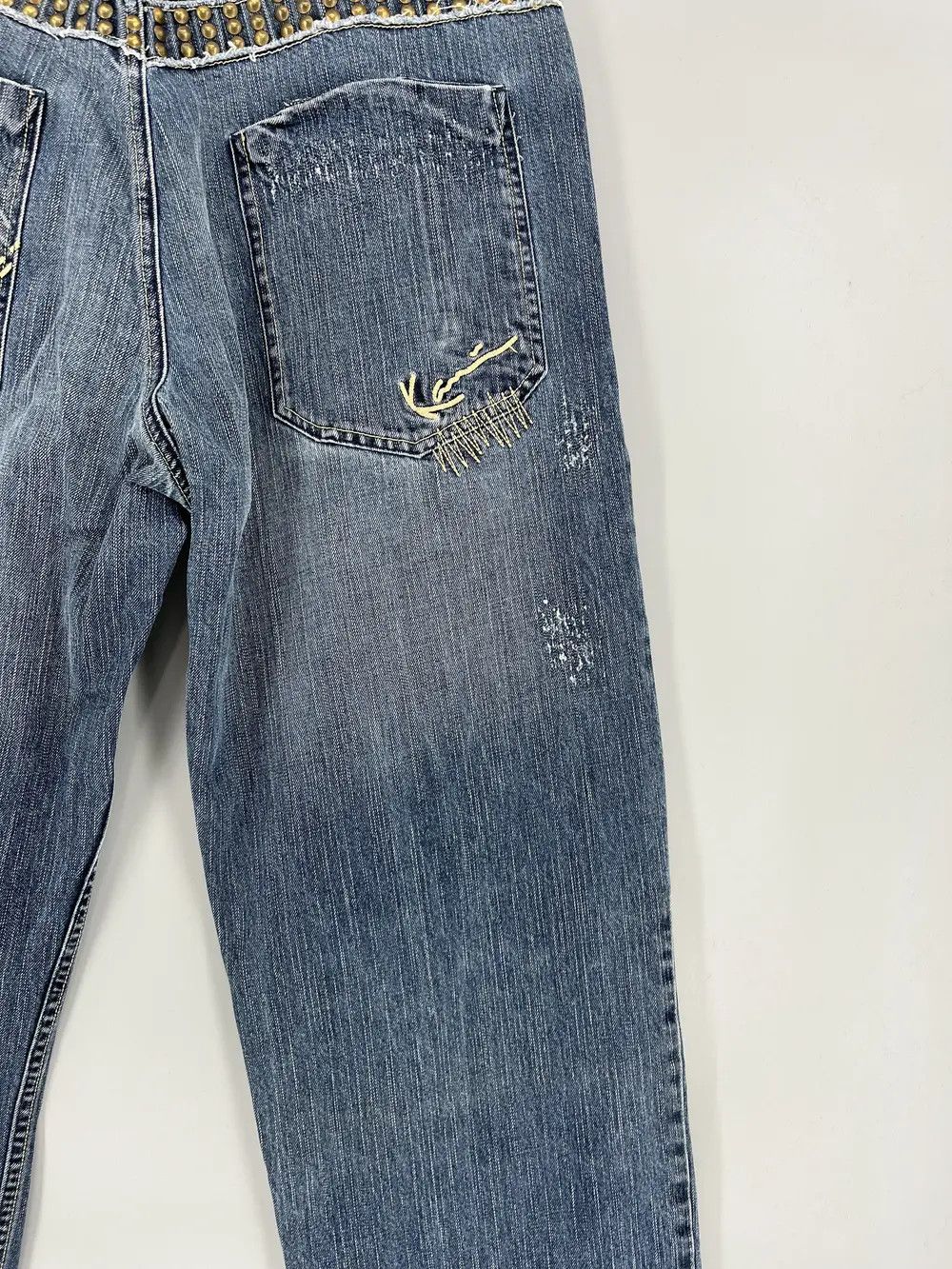 Karl Kani Vintage Karl Kani Baggy Rap Jeans Rivet Stud Big Logo Size34 Size US 34 / EU 50 - 10 Thumbnail