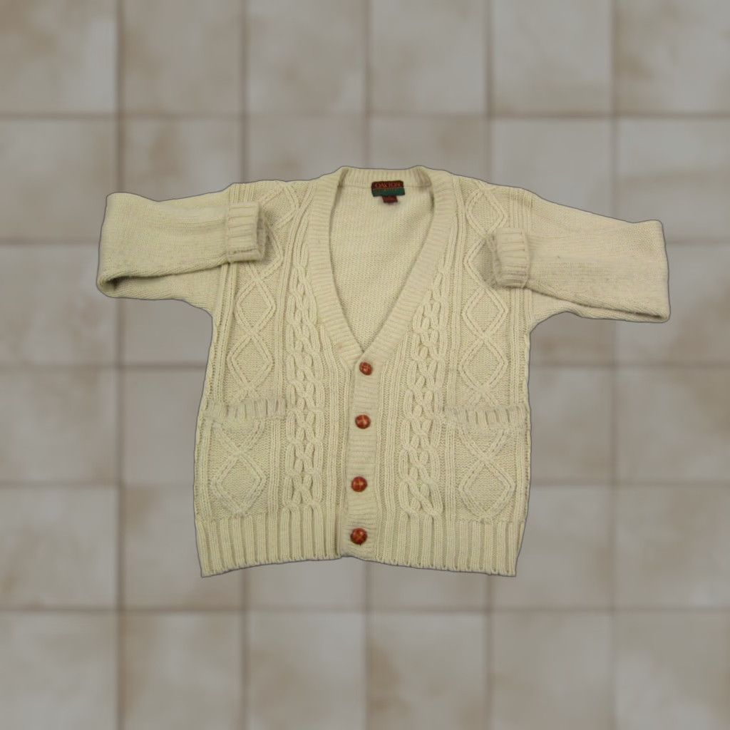 Vintage VINTAGE Oakton Cardigan Shirt Mens Small Beige V-Neck Cable Knit 90s Beige Oakton Limited Cardigan Mens Small Beige V-Neck 90s Shirt Size US S / EU 44-46 / 1 - 1 Thumbnail